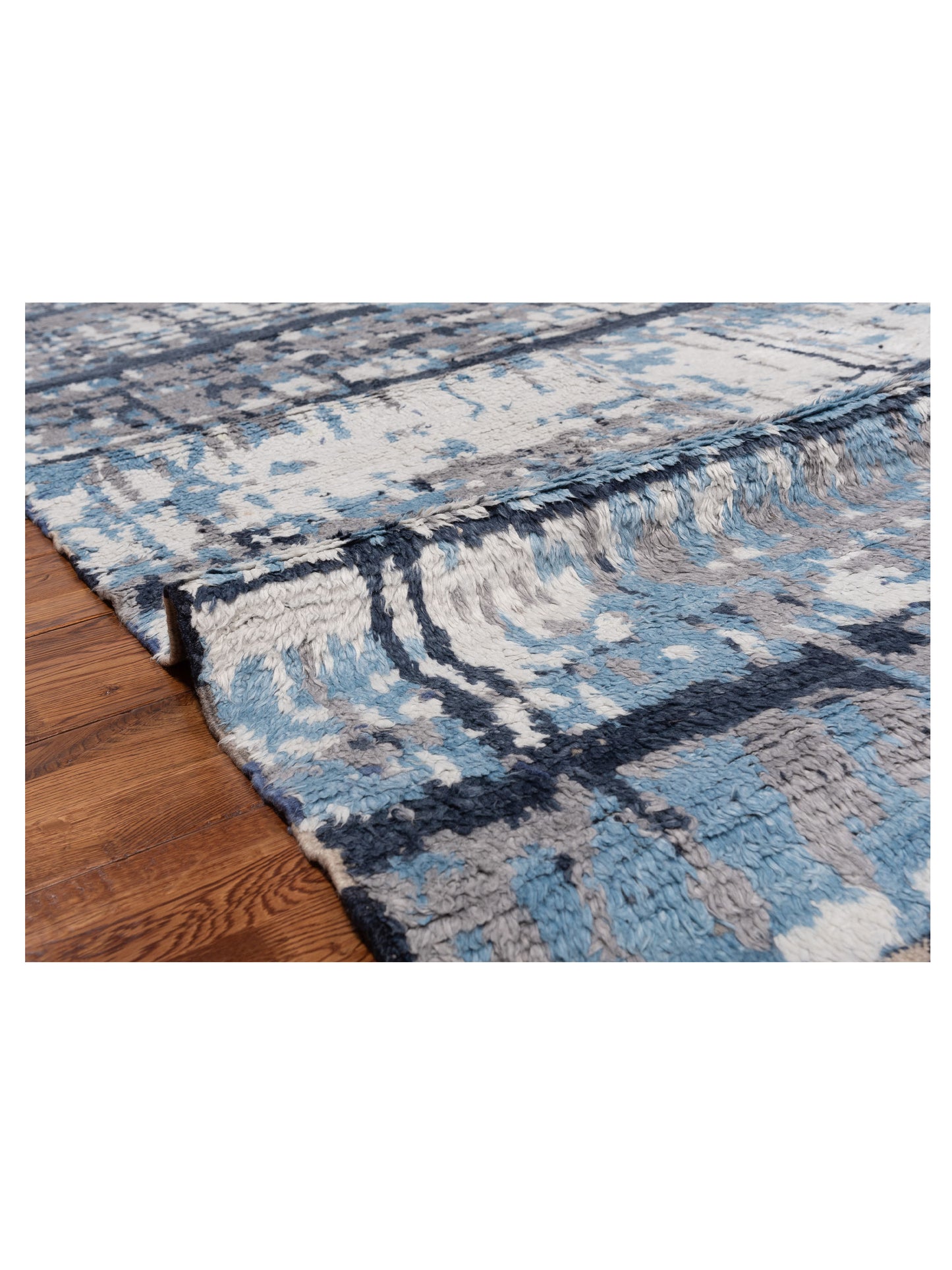 Anavera Gray Ivory 7.11x9.9 Hand Knotted Rug