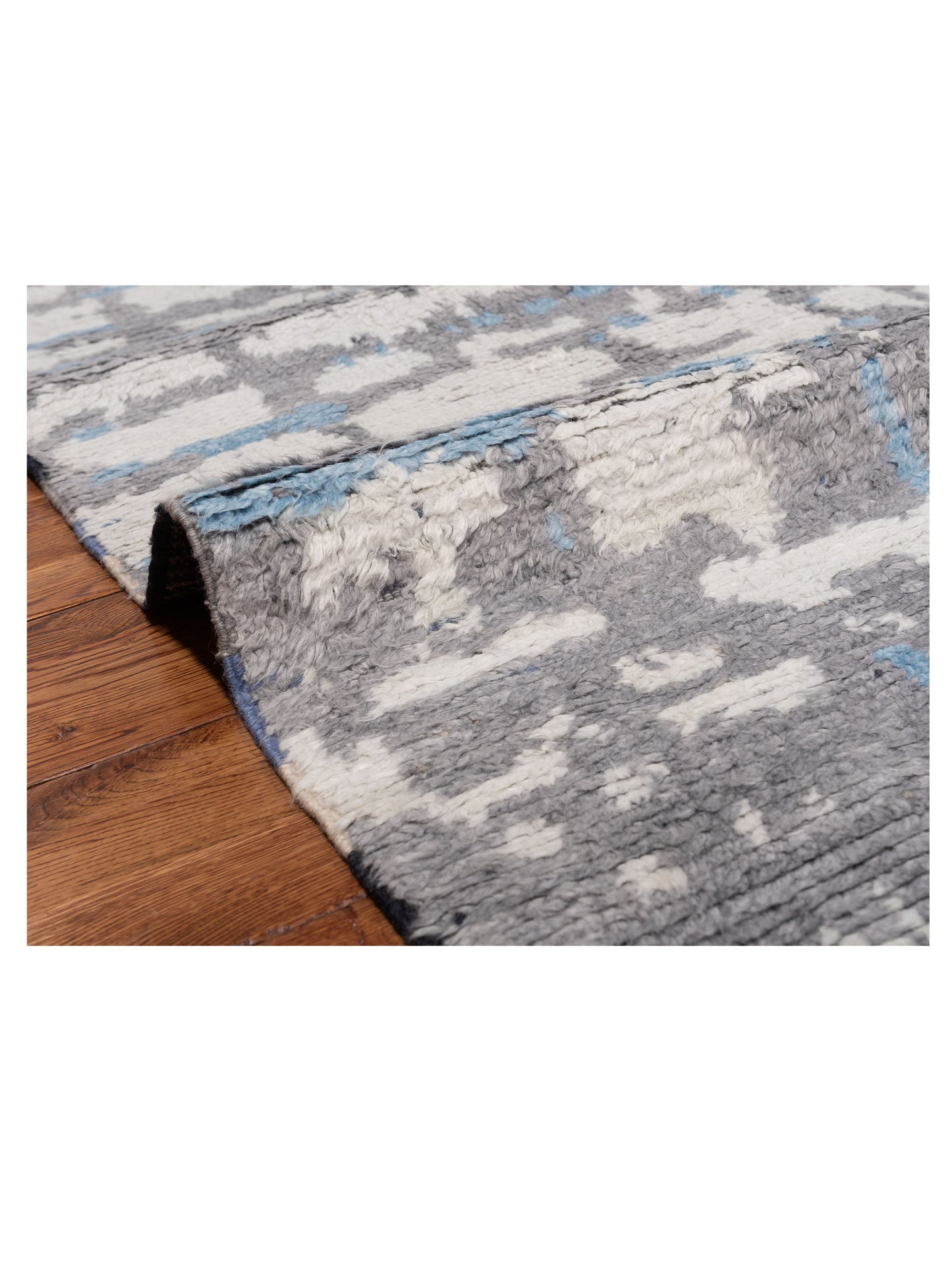 Anavera Ivory Gray 8.1x9.9 Hand Knotted Rug