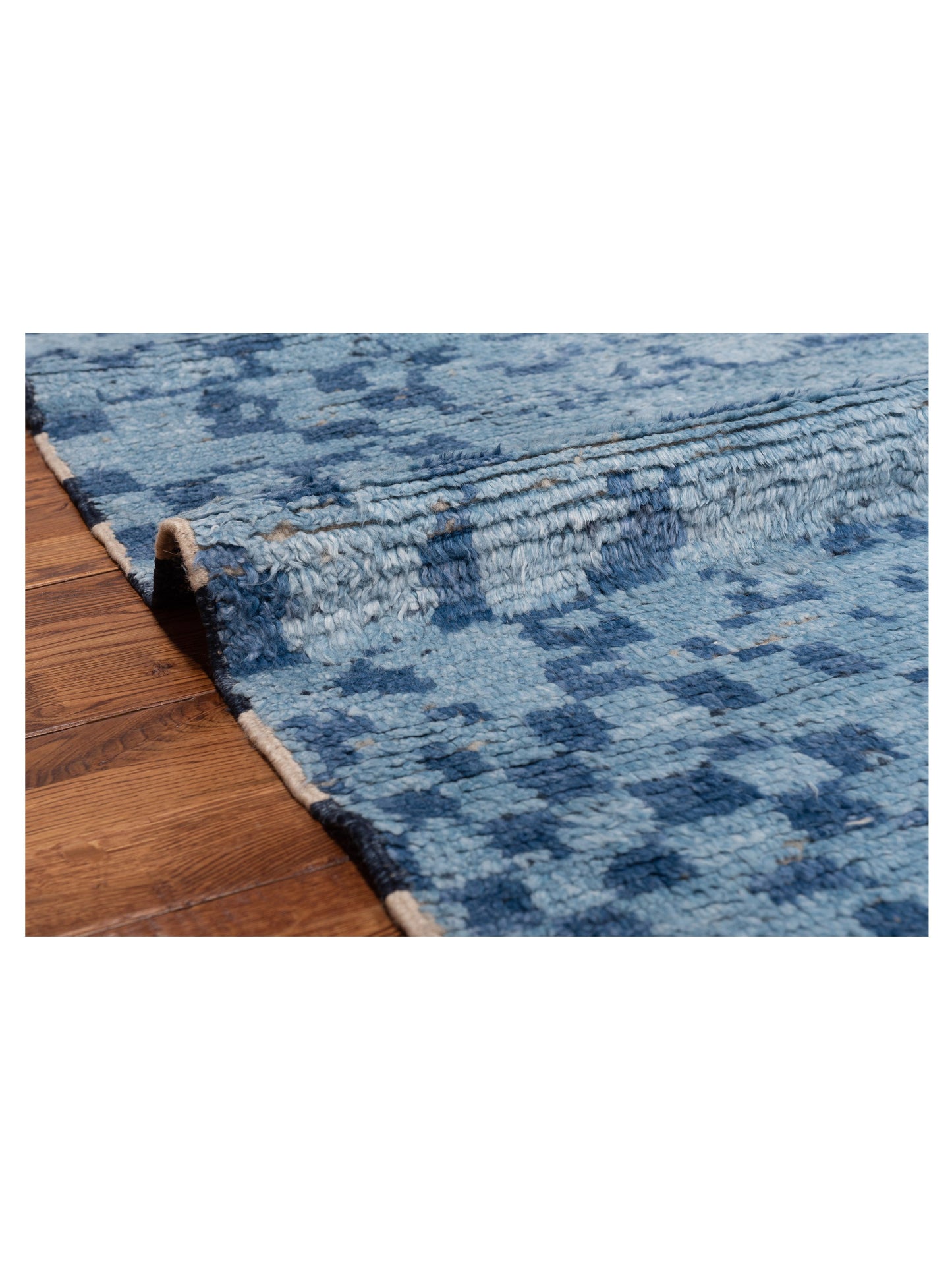 Anavera Blue Blue 3.11x5.10 Hand Knotted Rug