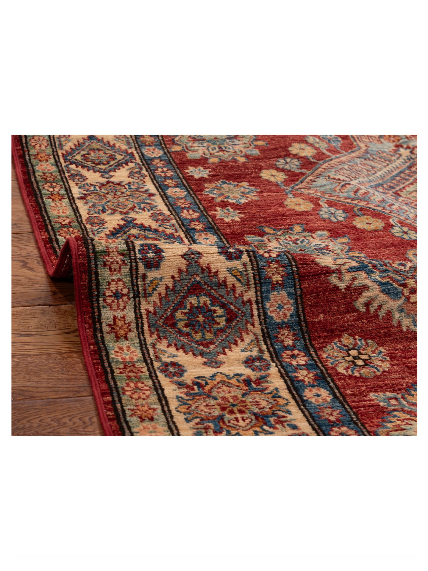 Zamira Red Ivory 4.8x6.11 Hand Knotted Rug