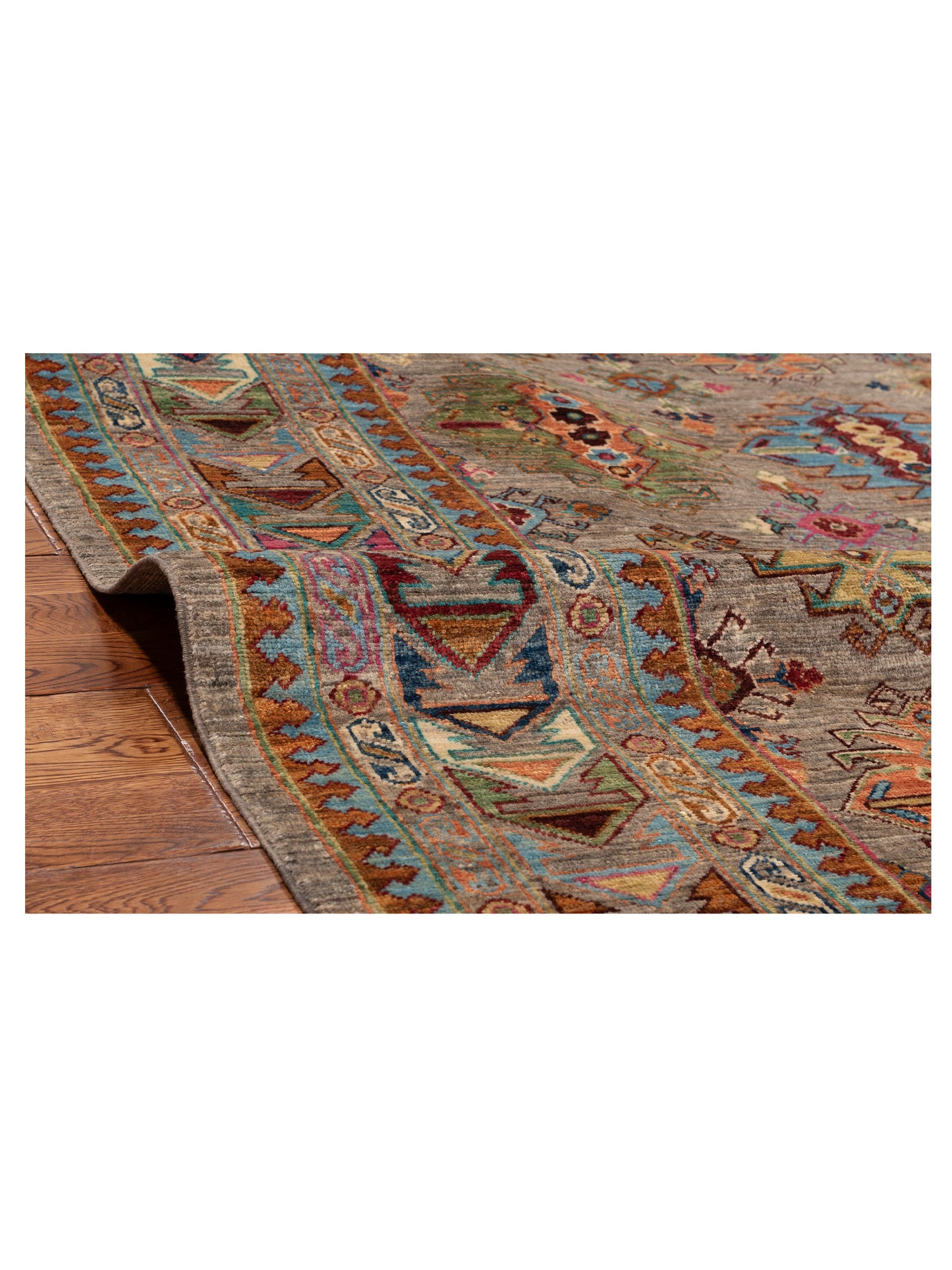 Zamira Gray Gray 6.9x9.8 Hand Knotted Rug