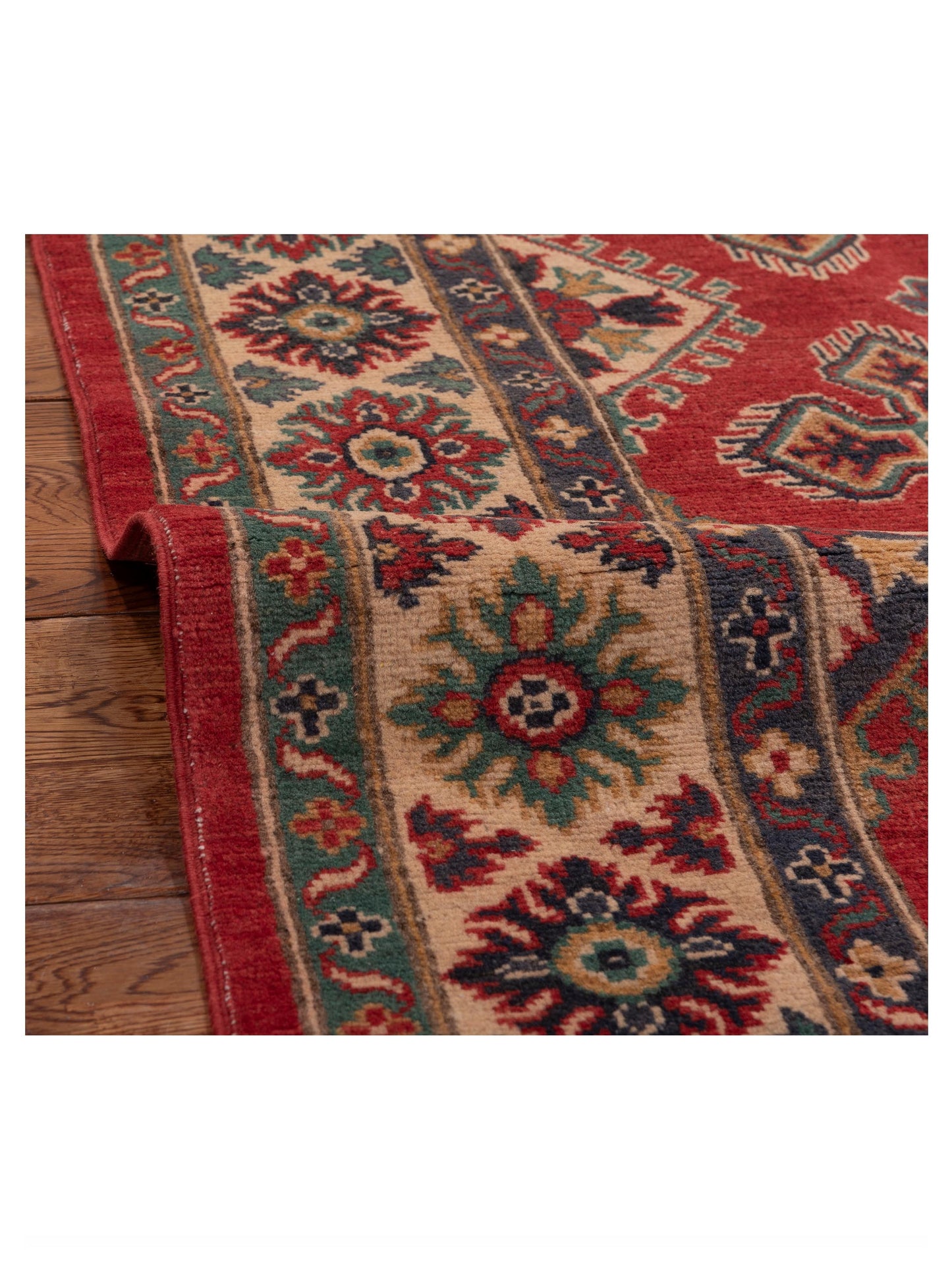 Kazura Red Ivory 4.10x6.10 Hand Knotted Rug