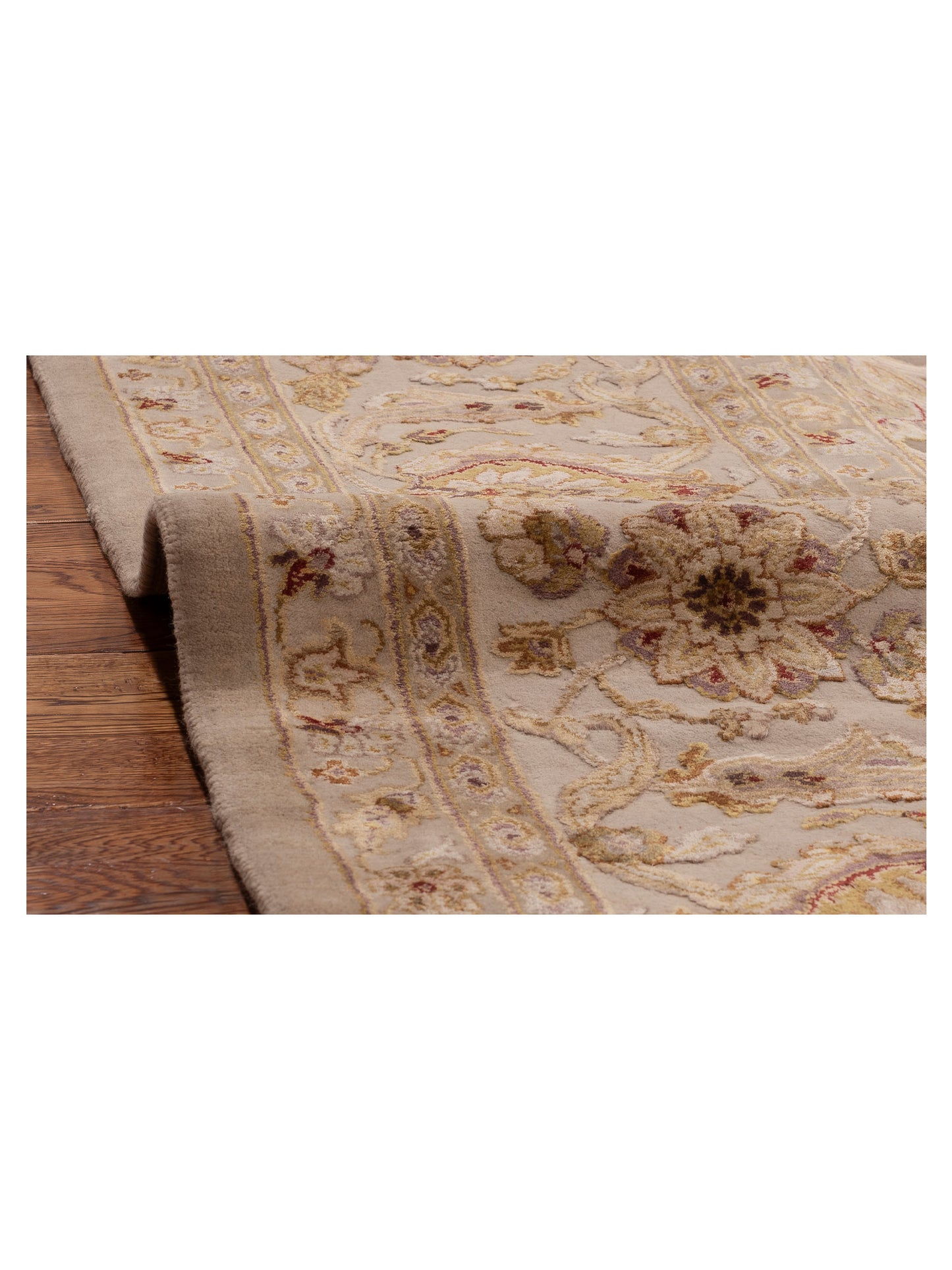 Javira Silk Beige Ivory 10x14.3 Hand Knotted Rug