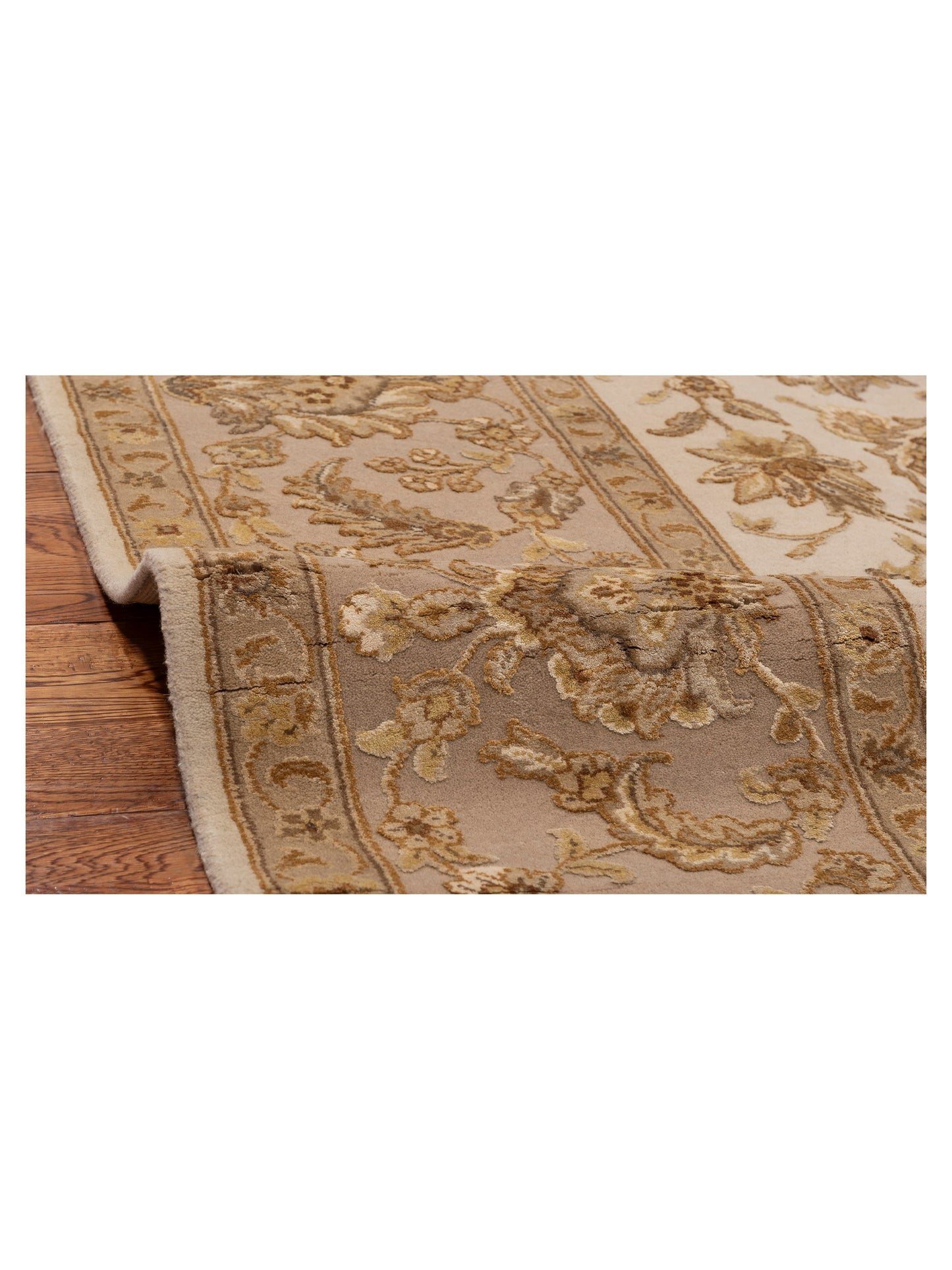 Javira Silk Cream Beige 8.1x10.2 Hand Knotted Rug