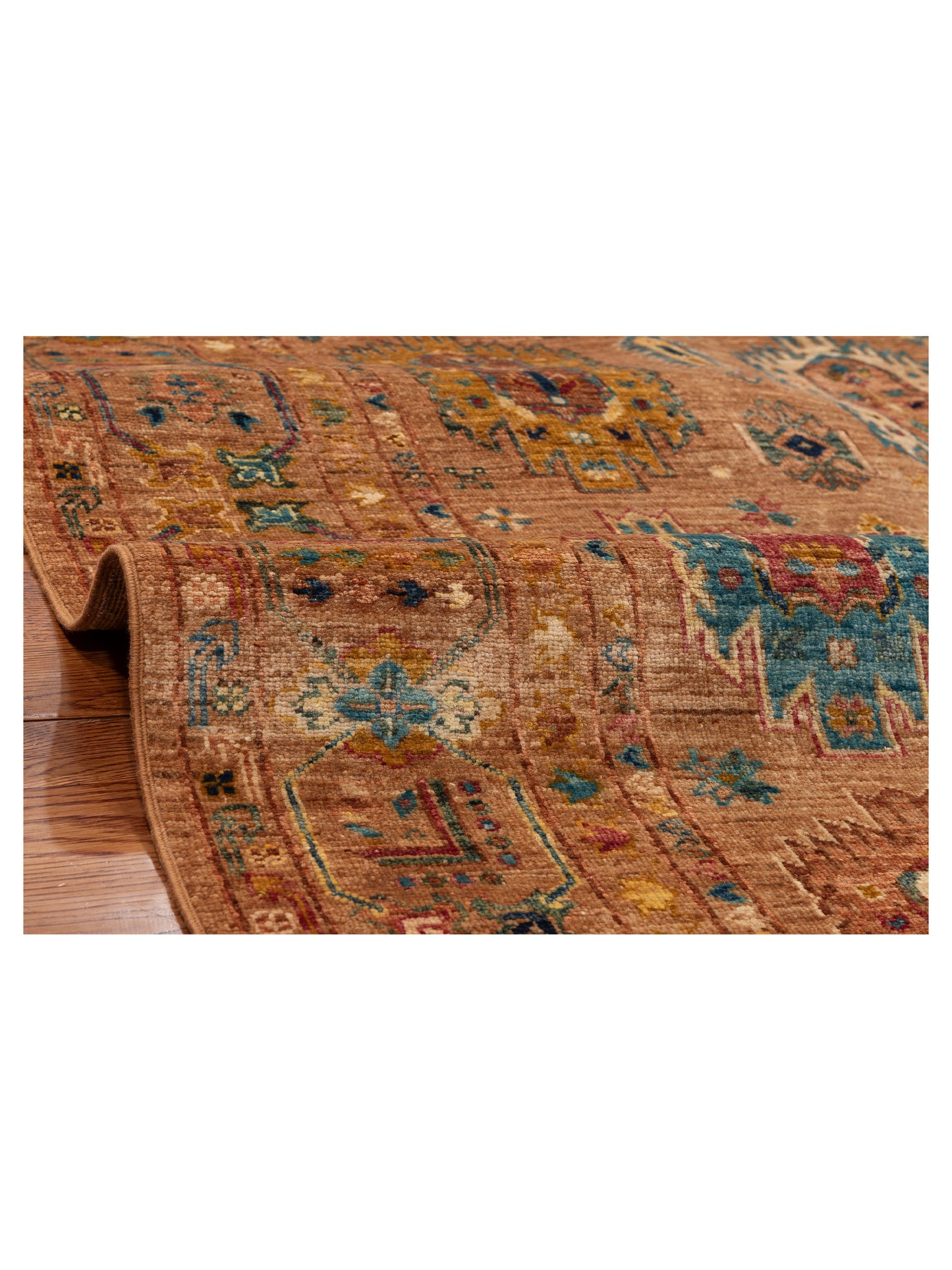 Zamira Lux Brown Brown 4.11x6.9 Hand Knotted Rug