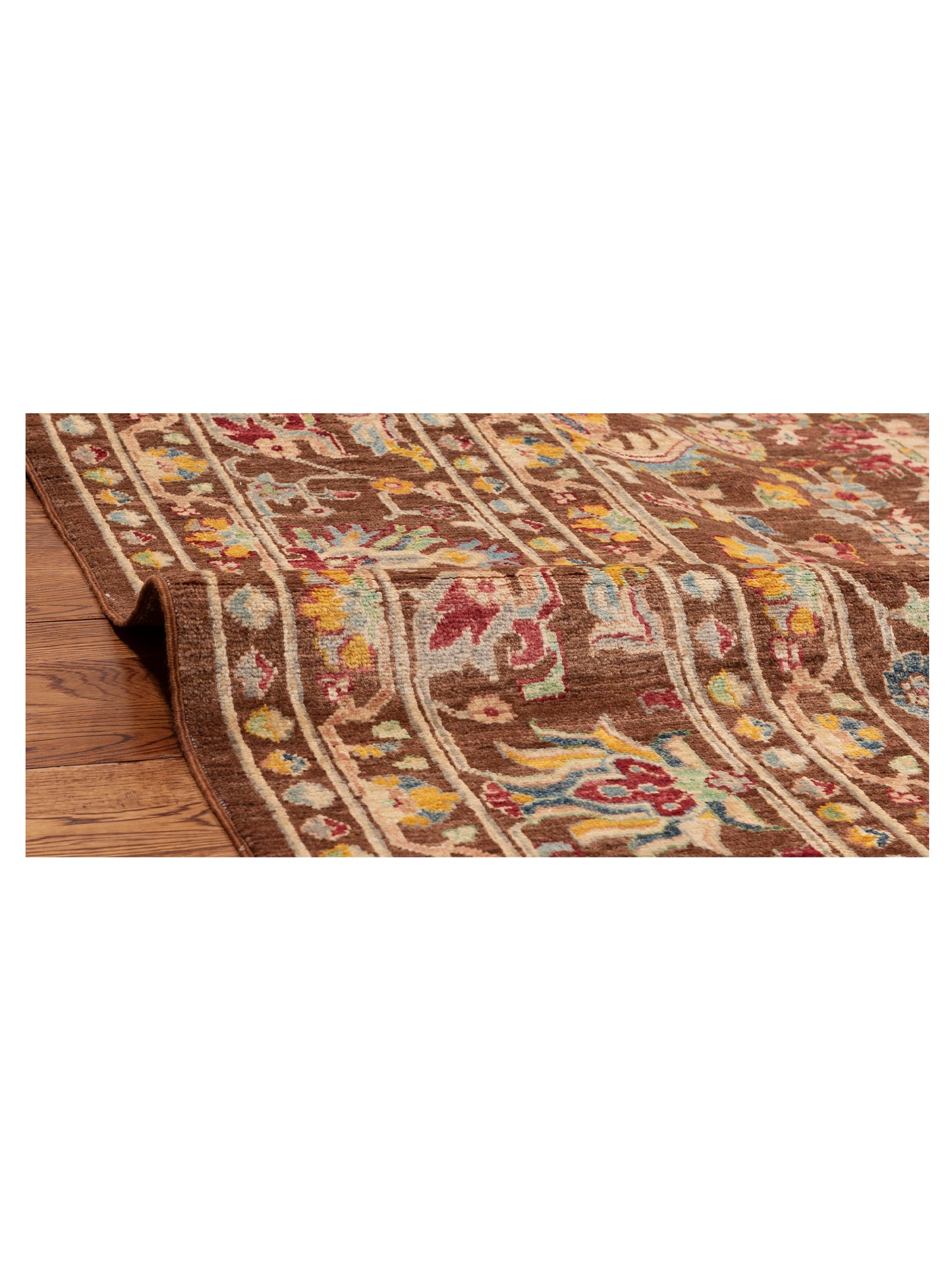 Sabira Brown Brown 8.2x11.3 Hand Knotted Rug