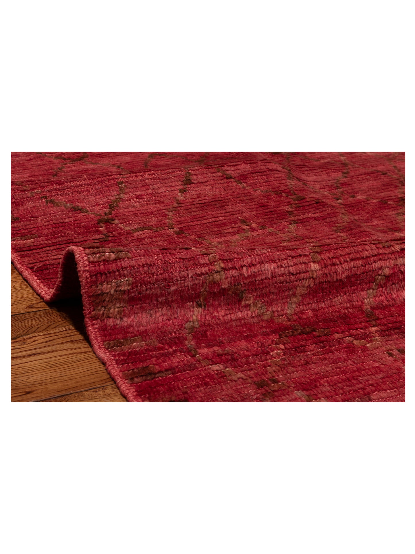 Baskra Red Red 9.3x11.7 Hand Knotted Rug