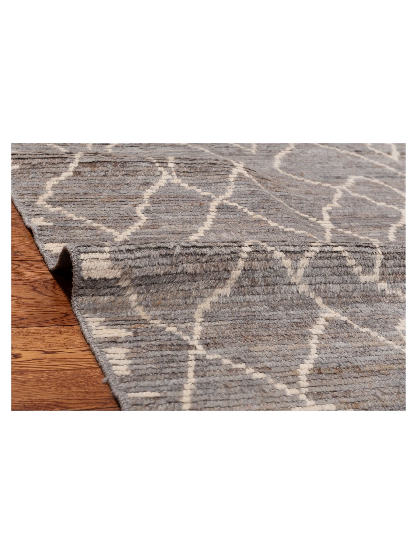 Baskra Gray Gray 8.3x10.2 Hand Knotted Rug