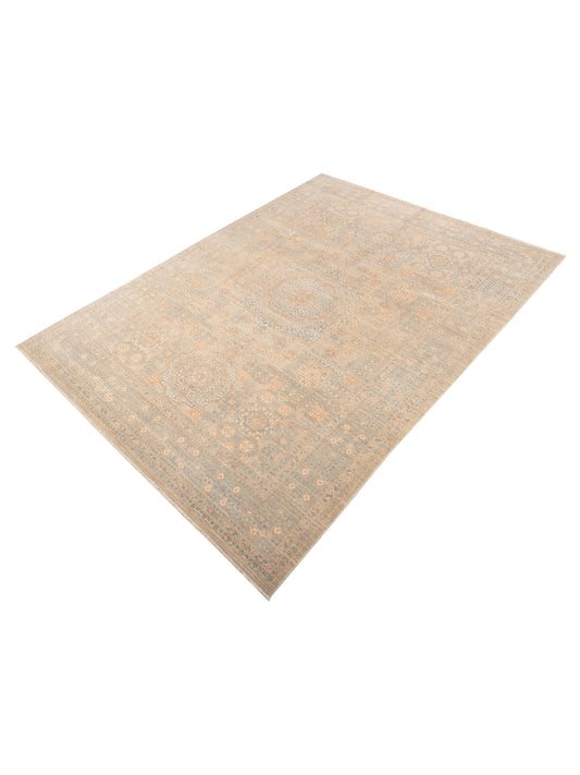 Mamluk Silver Gray 10.3x14.4 Hand Knotted Rug