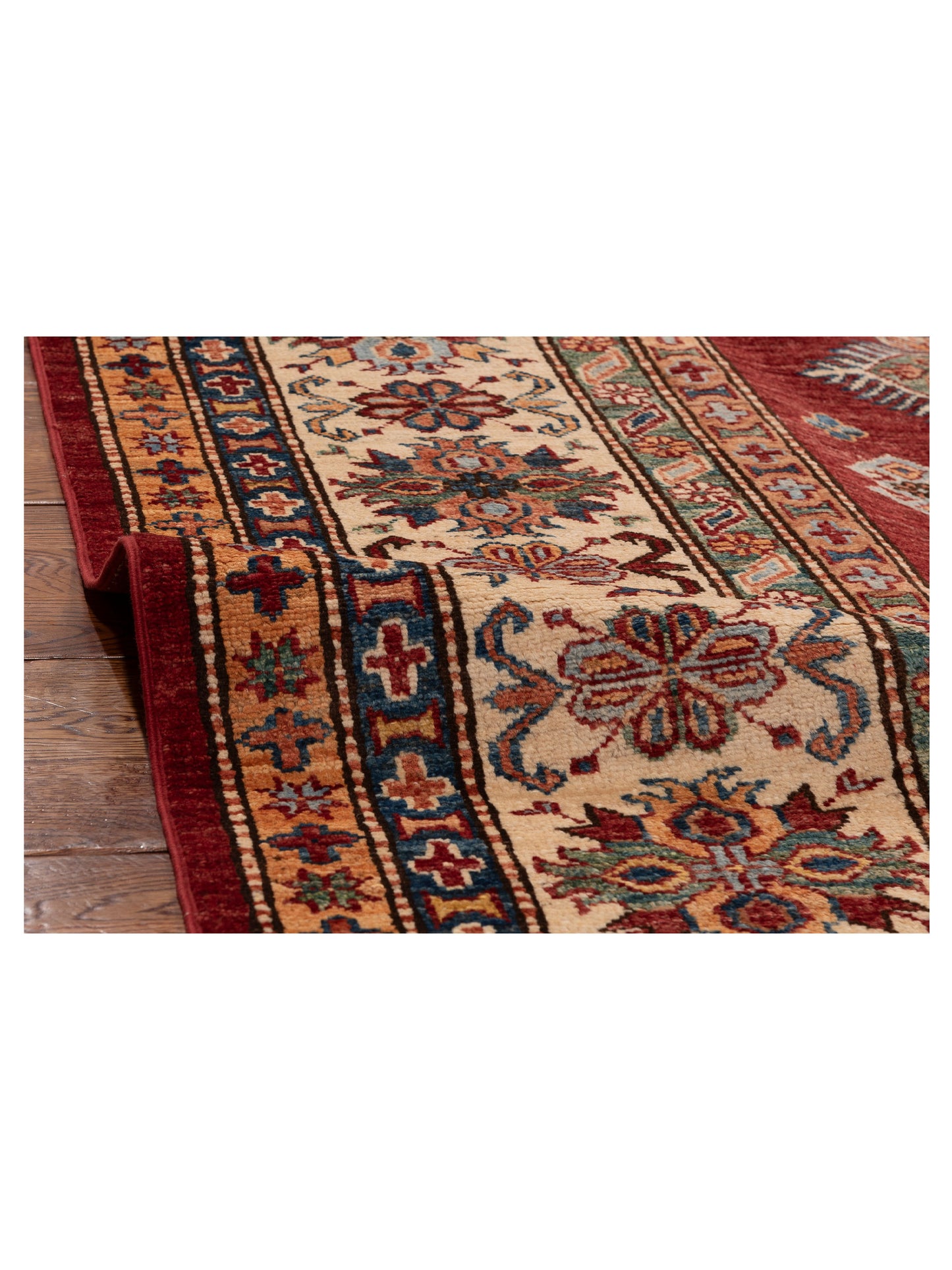 Zamira Red Ivory 9.1x11.9 Hand Knotted Rug