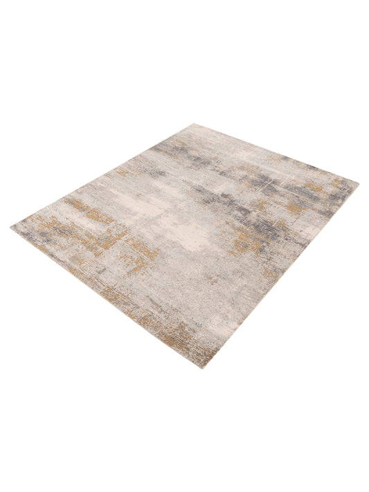 Tenzari Light Gray 8x10 Hand Knotted Rug