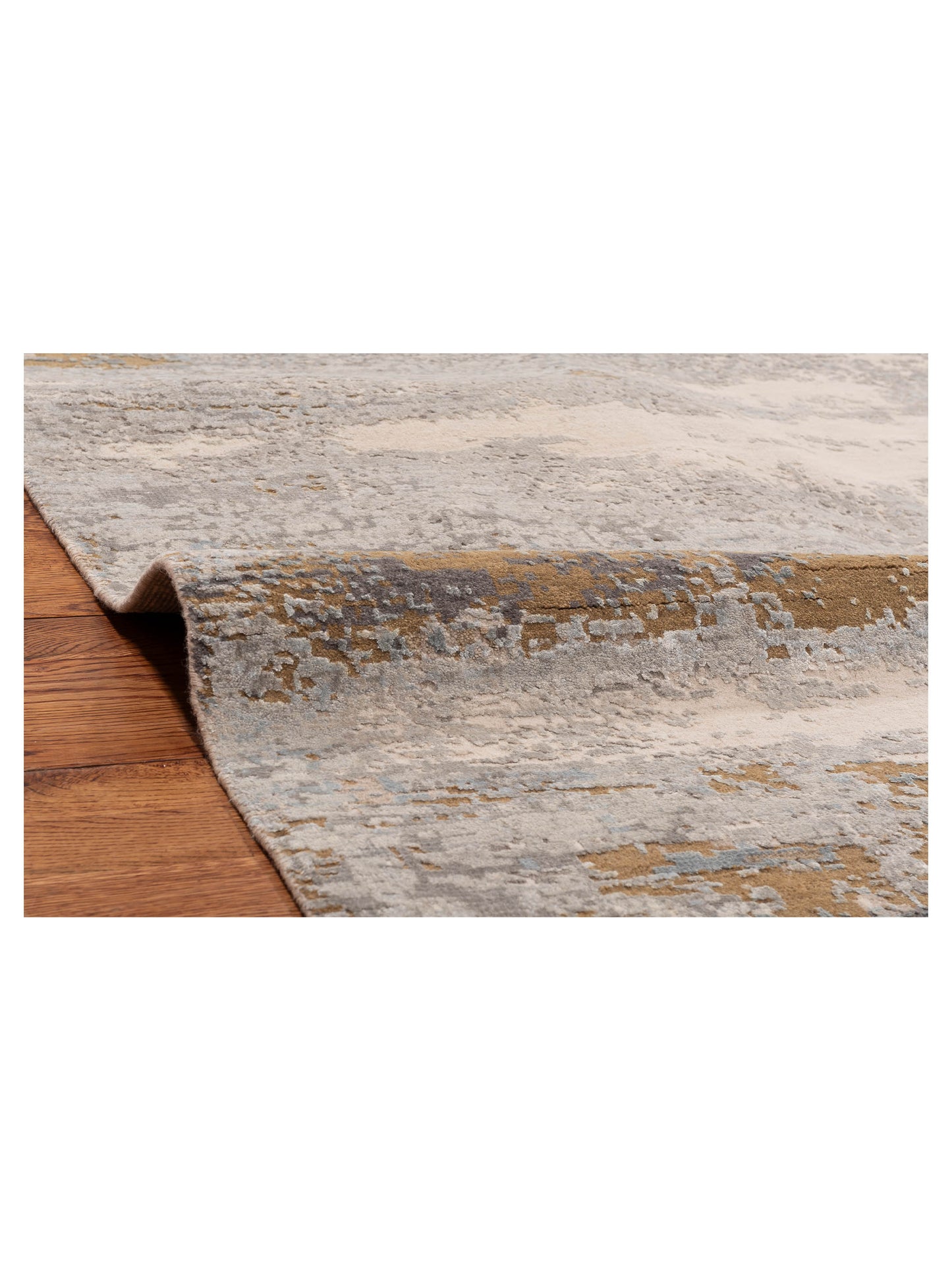 Tenzari Light Gray 8x10 Hand Knotted Rug