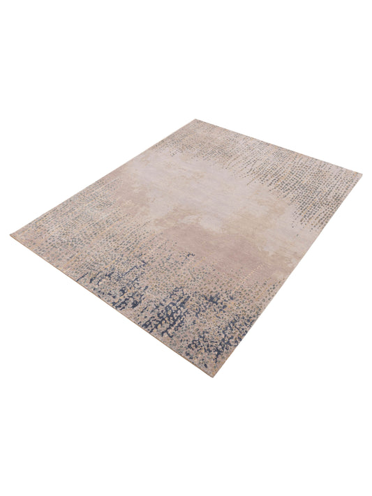 Artavia Beige Gray 8x10.2 Hand Knotted Rug