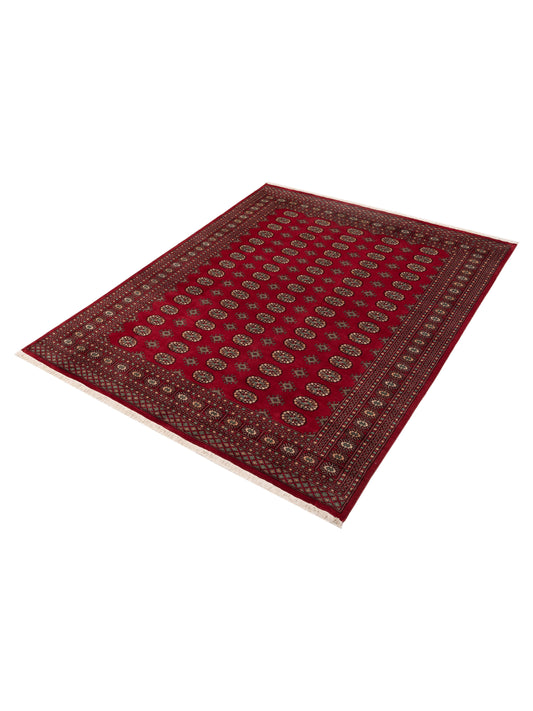 Bokhara Red Red 8.2x10.1 Hand Knotted Rug