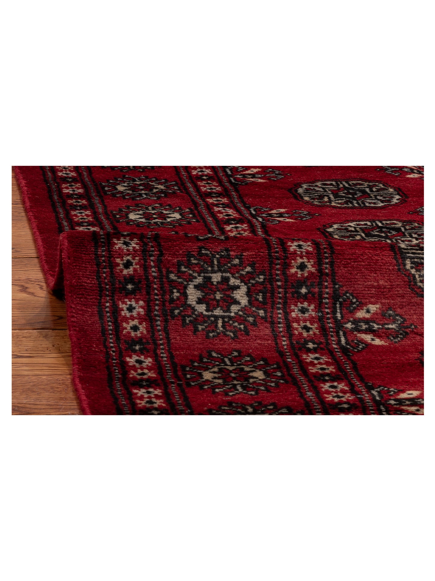 Bokhara Red Red 2.7x14.5 Hand Knotted Rug