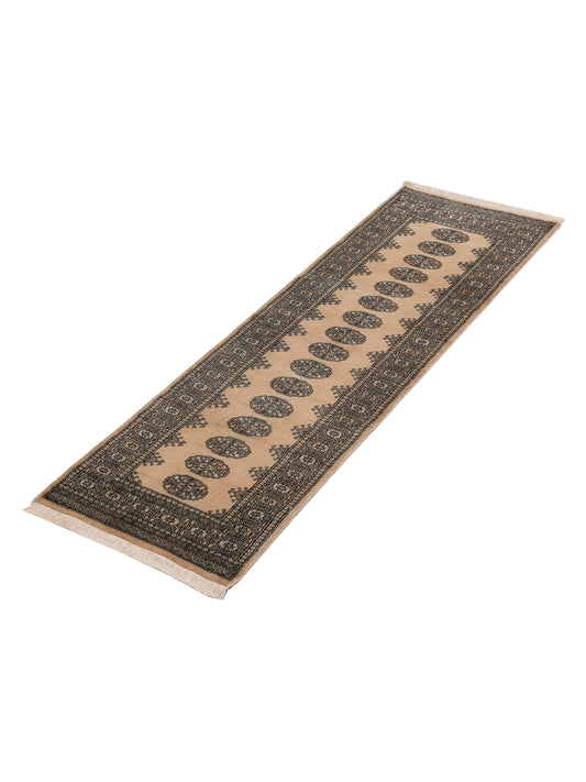 Bokhara Beige Beige 2.6x8 Hand Knotted Rug