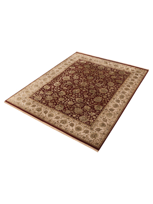 Javira Silk Ivory Ivory 8x10 Hand Knotted Rug