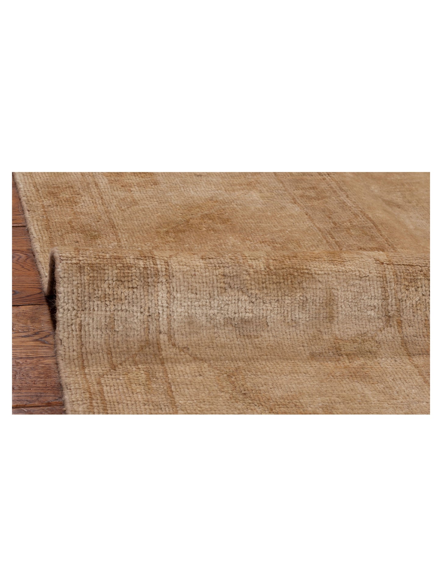 Oushara Beige Beige 9.7x13.3 Hand Knotted Rug