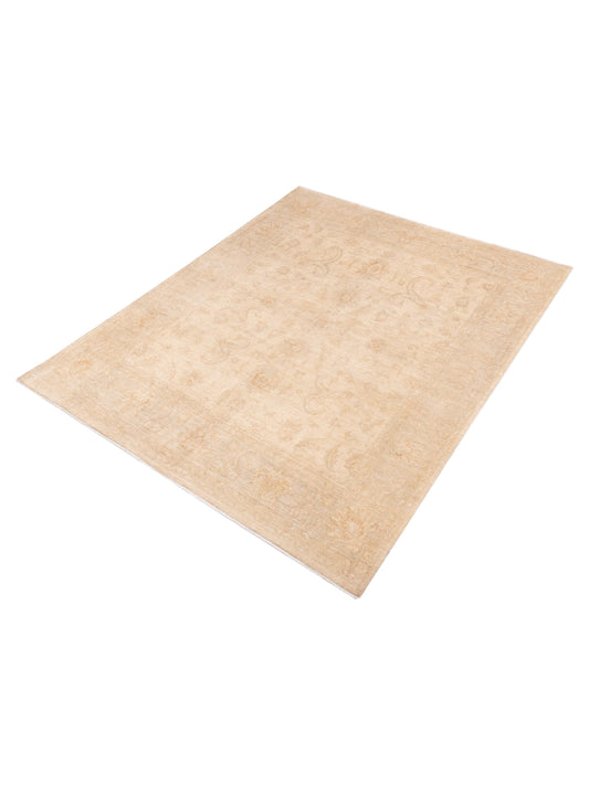 Sabira Ivory Silver 8x9.11 Hand Knotted Rug