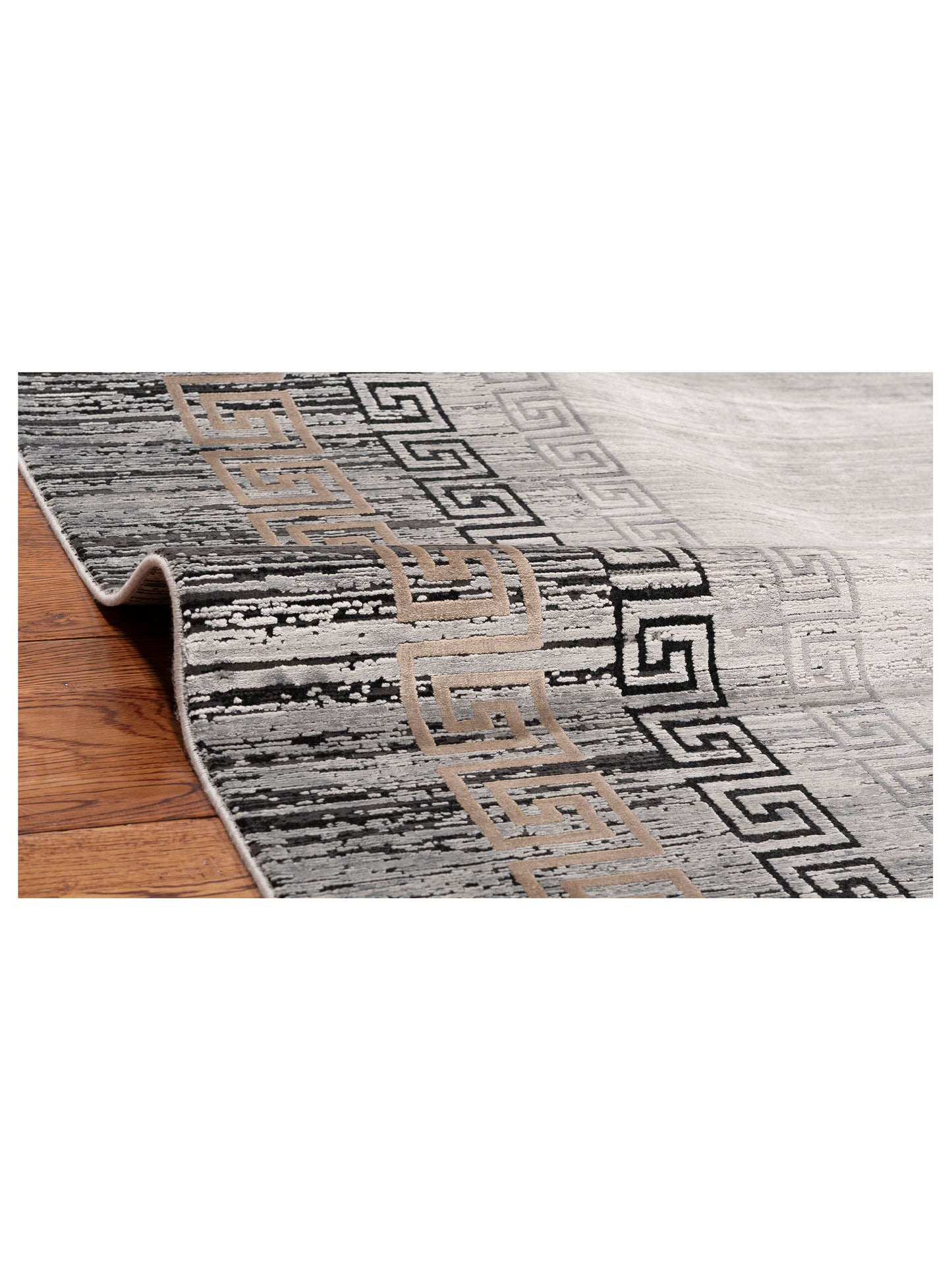 Calvera Silver Charcoal 8x11 Machine Made Rug