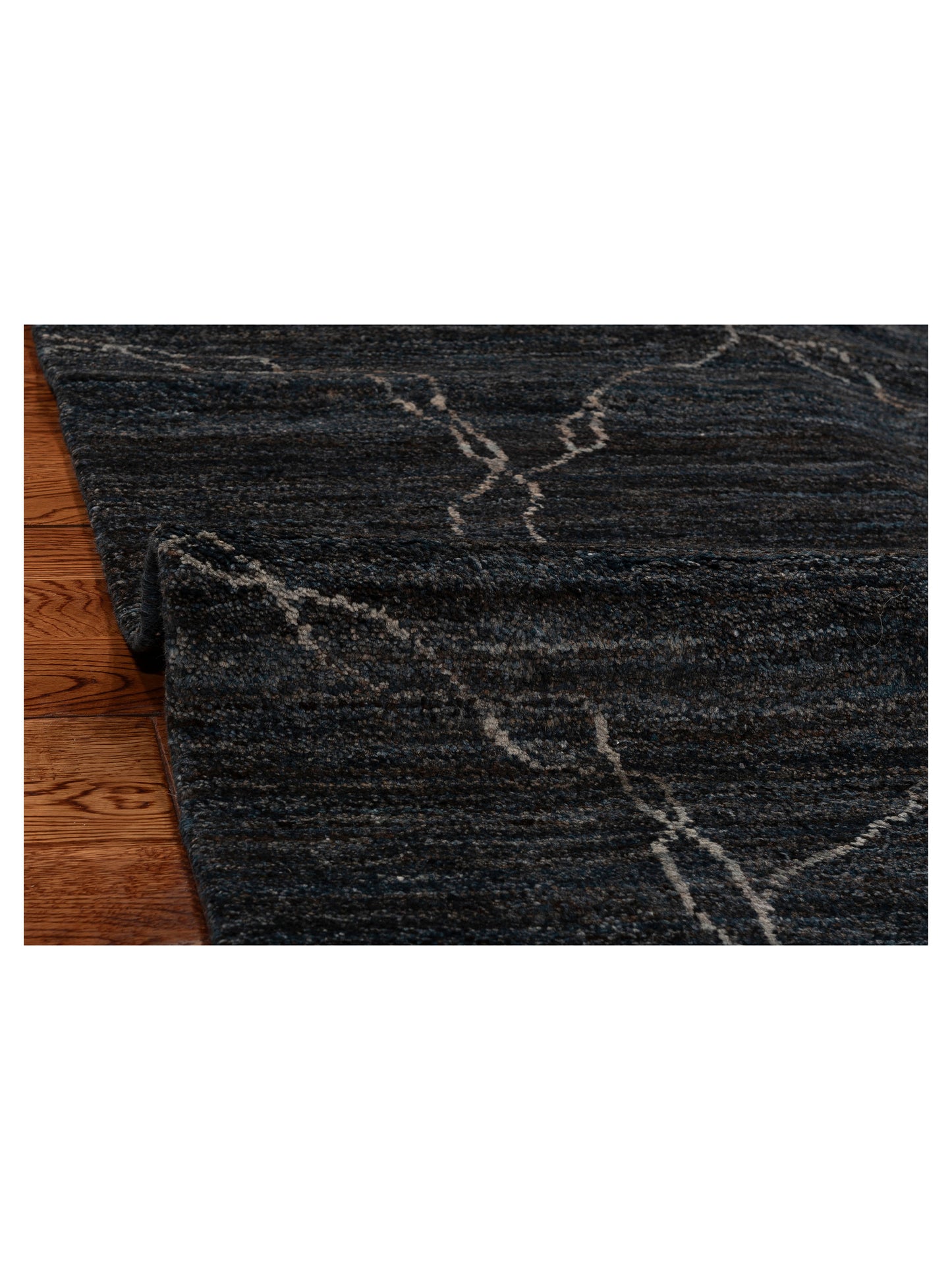 Tenzari Blue Blue 5.3x8 Hand Knotted Rug