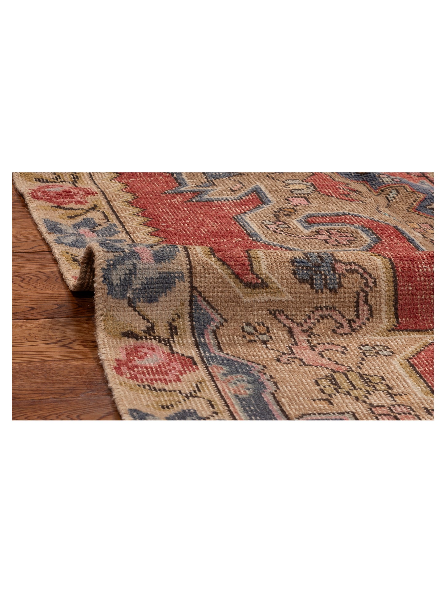 Nomadra Red Beige 4.7x7.9 Hand Knotted Rug