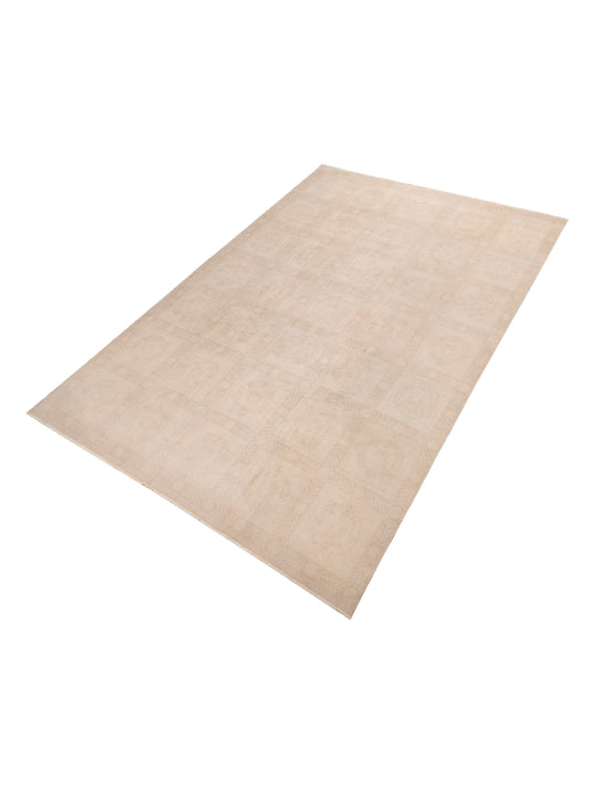 Vintage Beige Beige 10.3x15 Hand Knotted Rug
