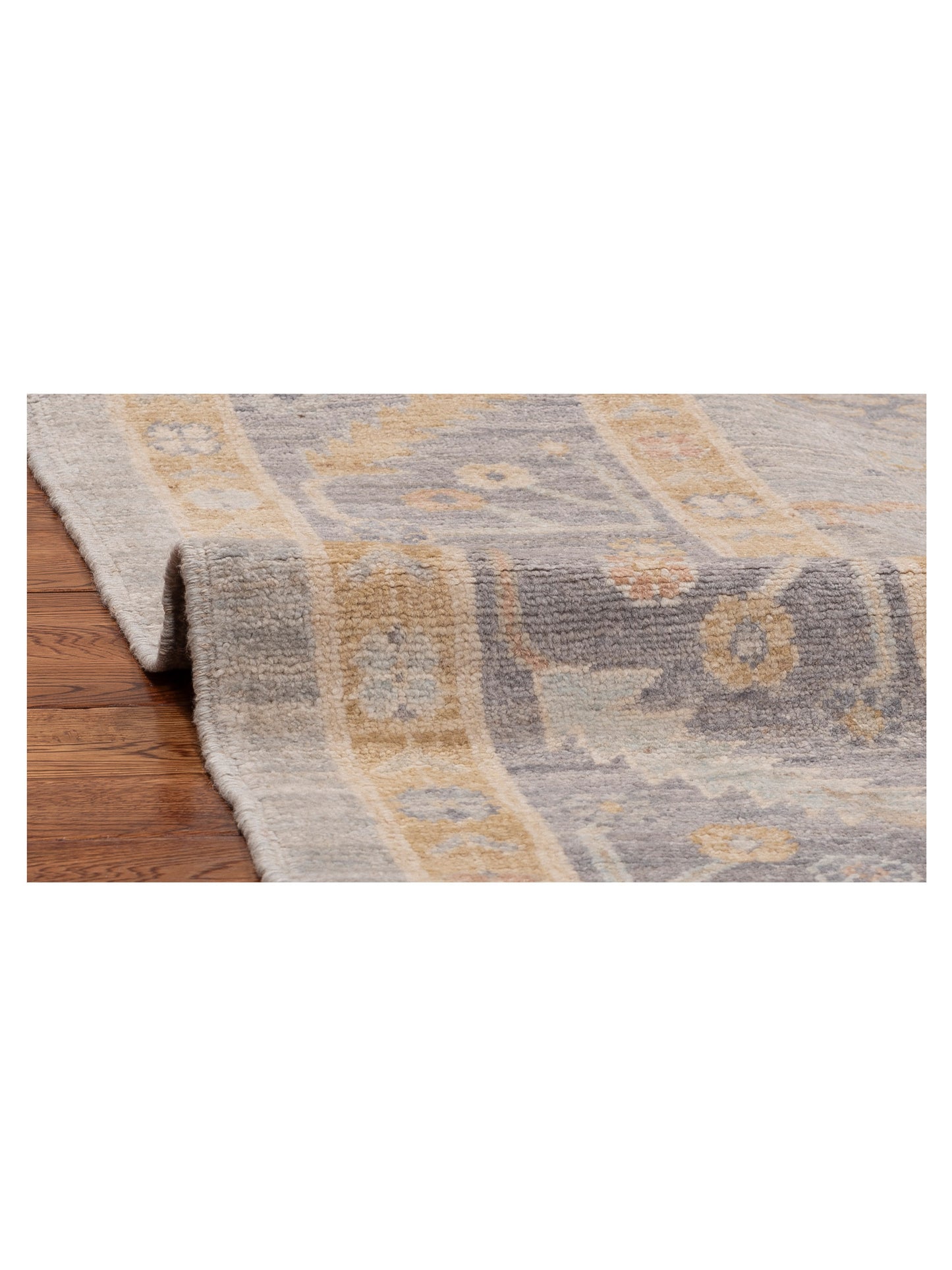 Oushak Light Gray Gray 8.4x10 Hand Knotted Rug