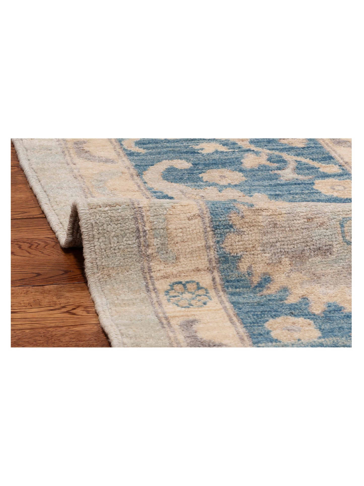 Oushak Silver Blue 9.2x12.3 Hand Knotted Rug
