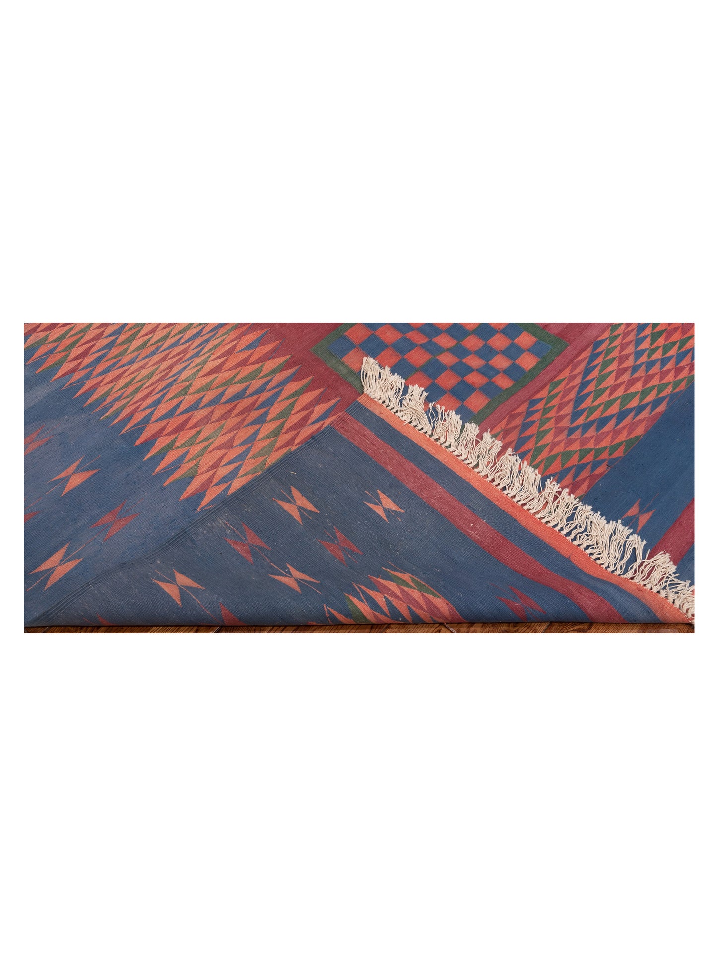 Kilvana Pink Blue 9.3x12.7 Hand Woven Rug