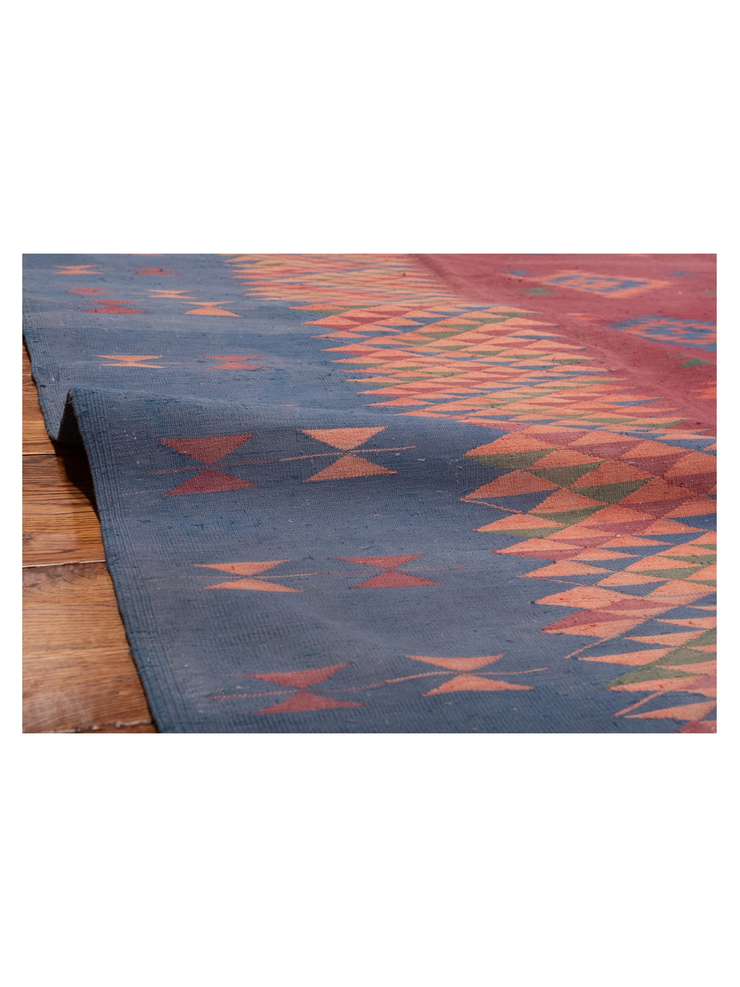 Kilvana Pink Blue 9.3x12.7 Hand Woven Rug