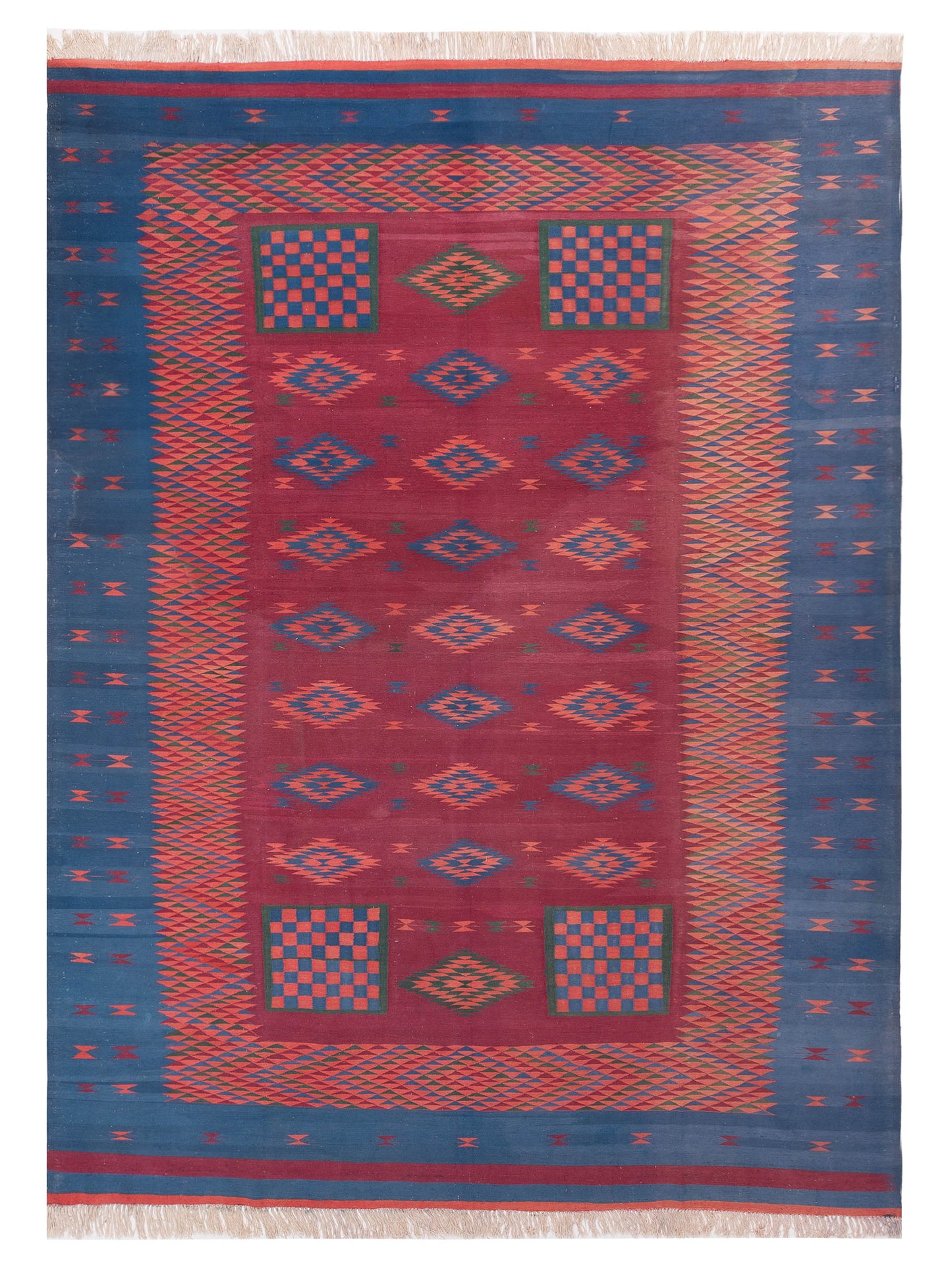 Pasha Transilvanian Kilim  Pink Blue Traditional