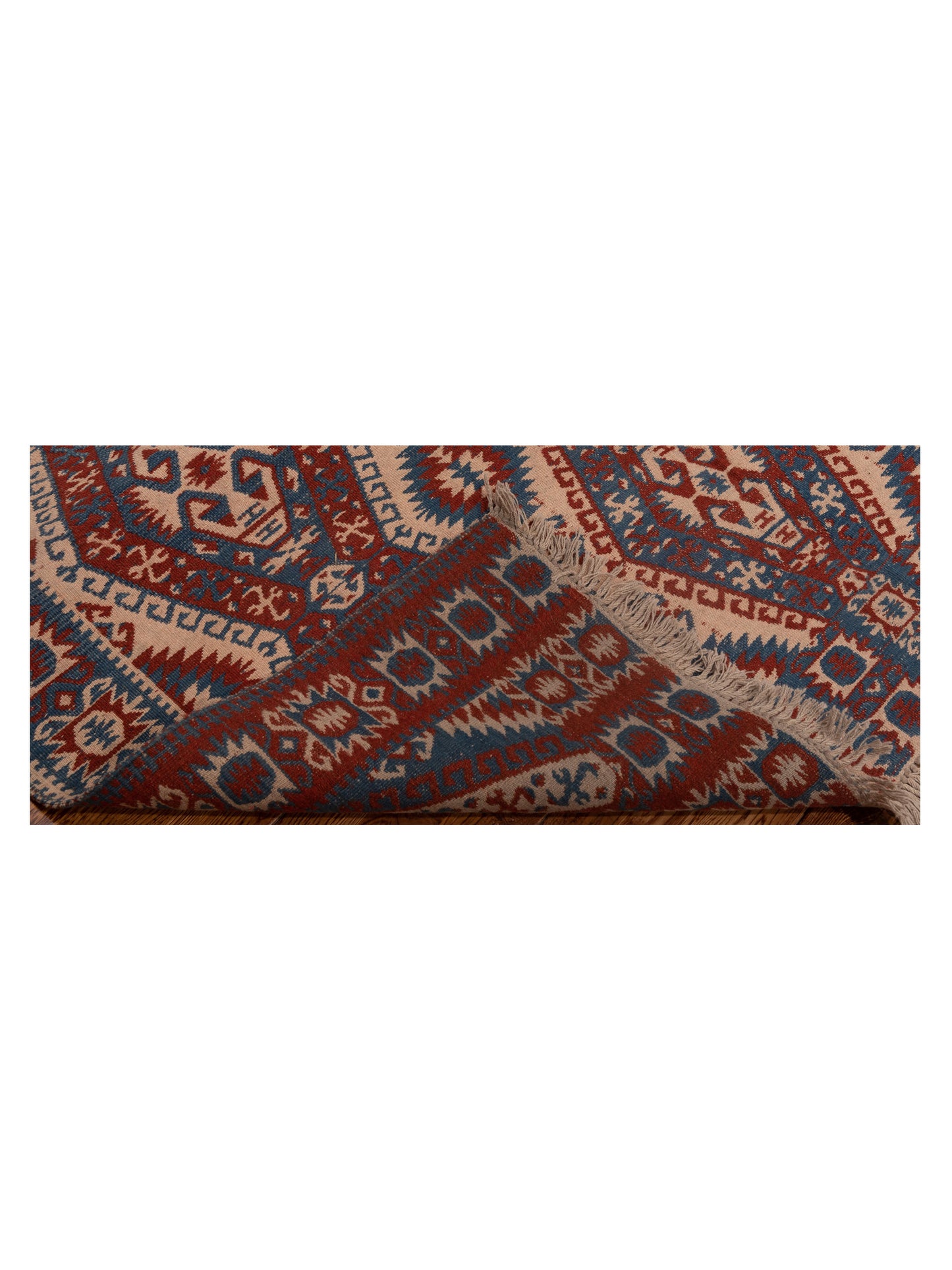 Kilim Blue Red 5.3x7.11 Hand Woven Rug