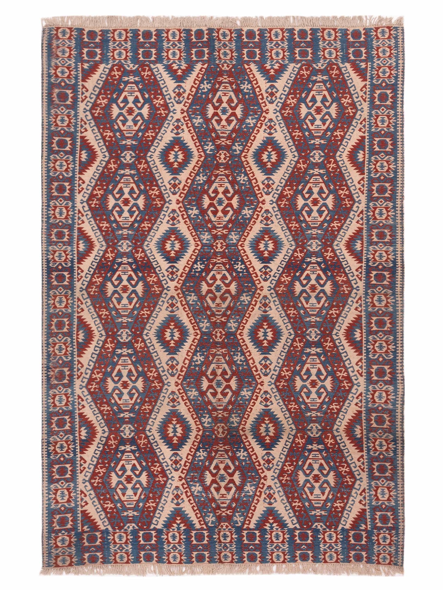 Pasha Kilim  Blue Red  Tribal