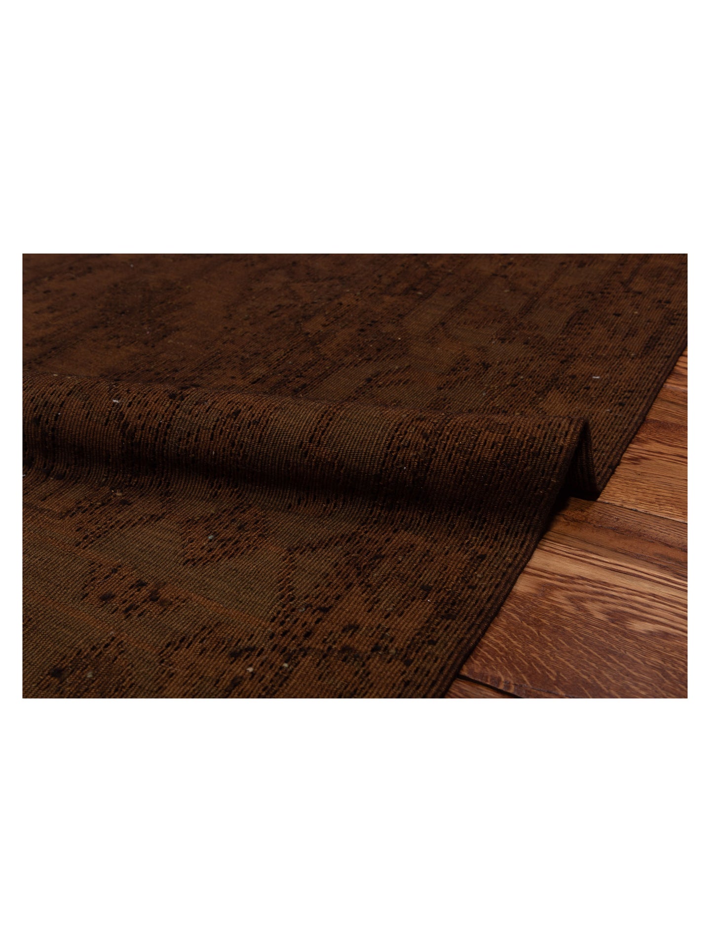 Vintage Dark Brown 8x10.5 Hand Knotted Rug