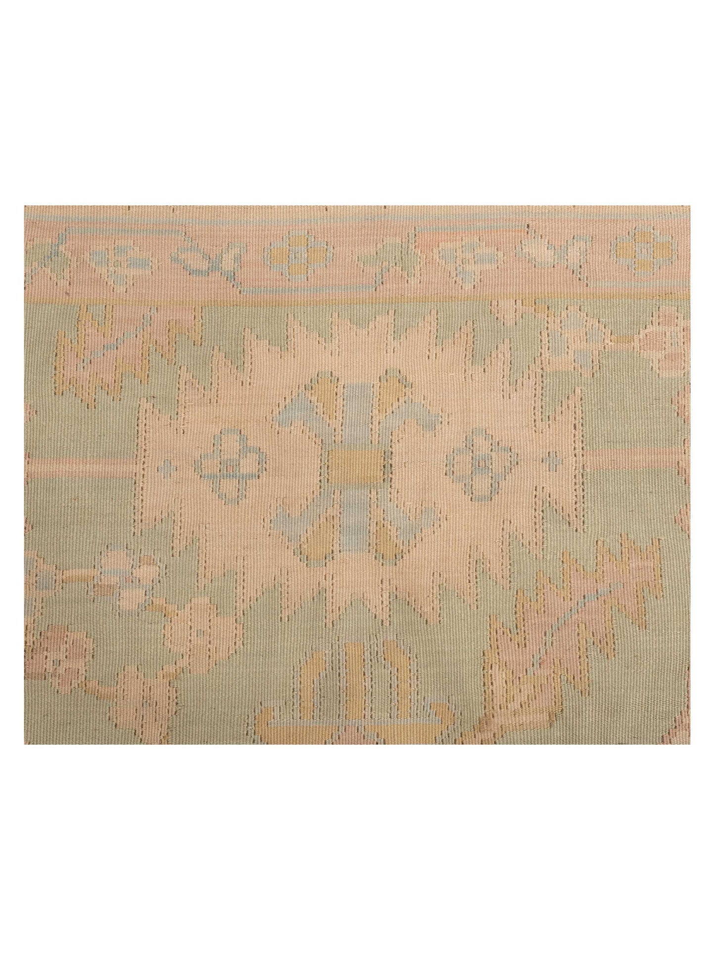 Kilvana Light Green Beige 8x10.2 Hand Woven Rug