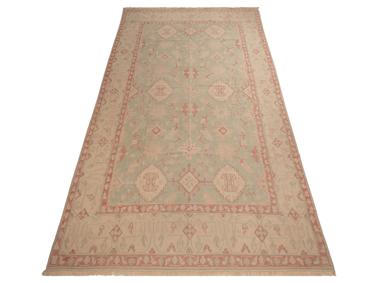Kilvana Green Beige 11.2x15.6 Hand Woven Rug