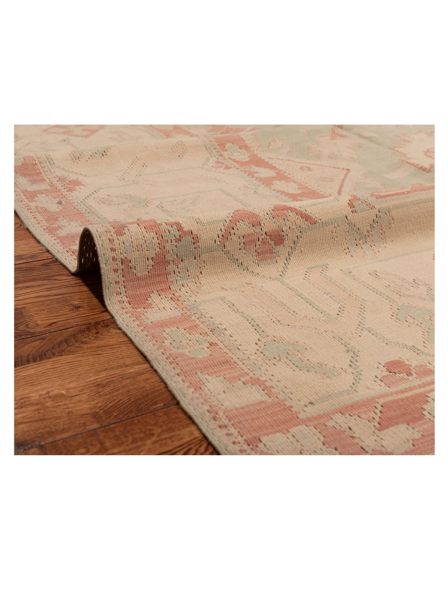 Kilvana Green Beige 11.2x15.6 Hand Woven Rug