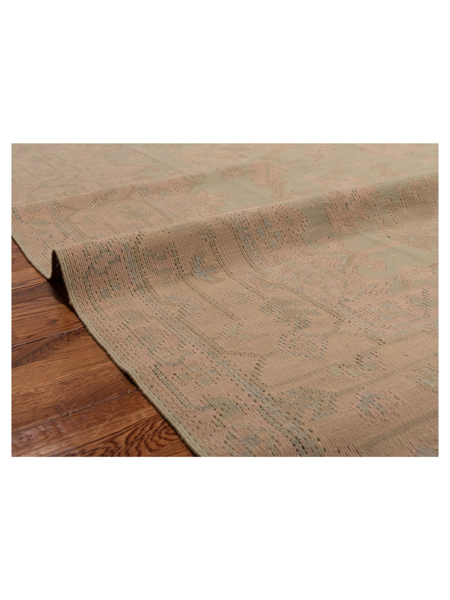 Kilvana Green Cream 7.10x10.8 Hand Woven Rug