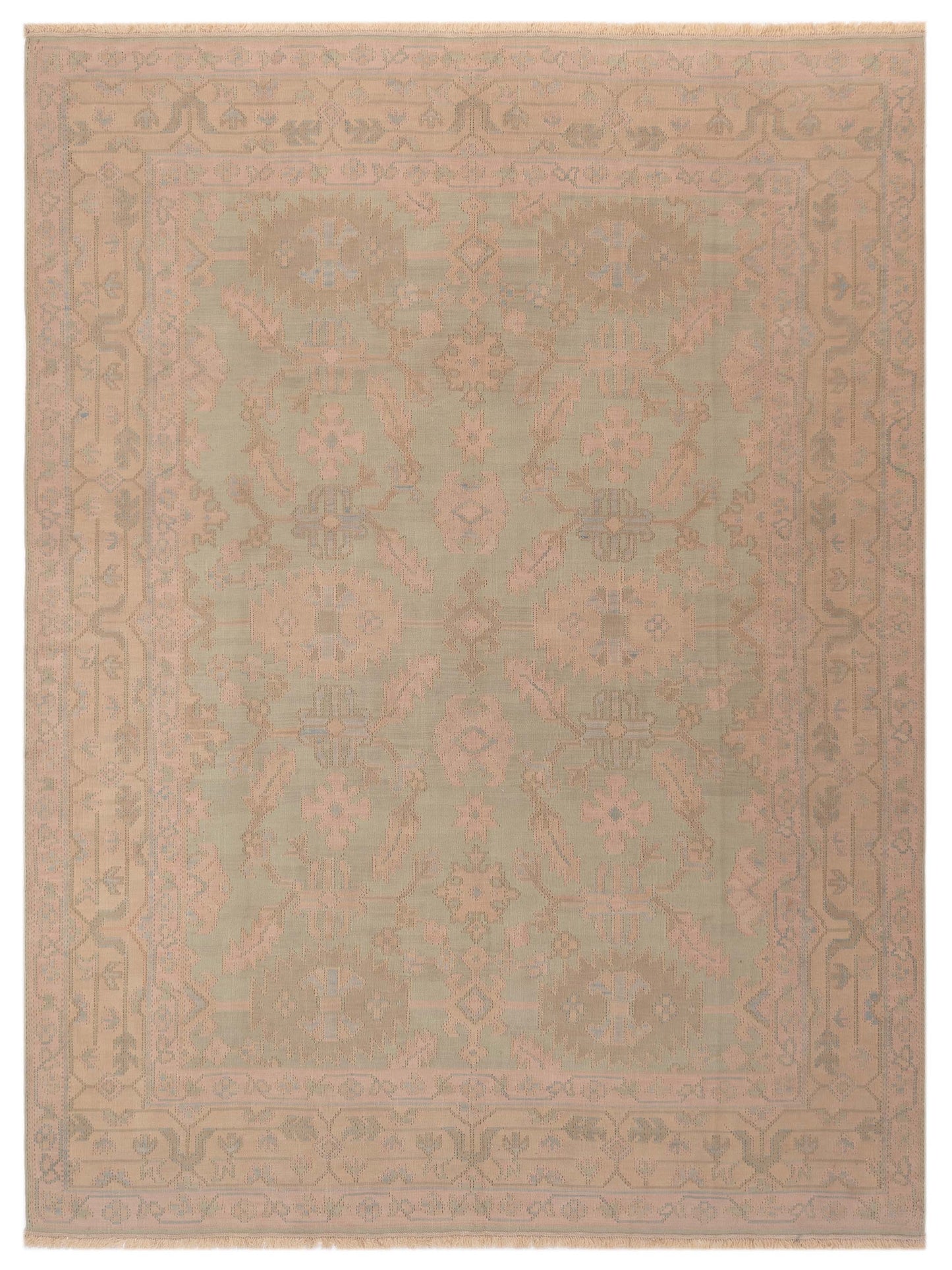 Pasha Transilvanian Kilim  Green Cream Traditional