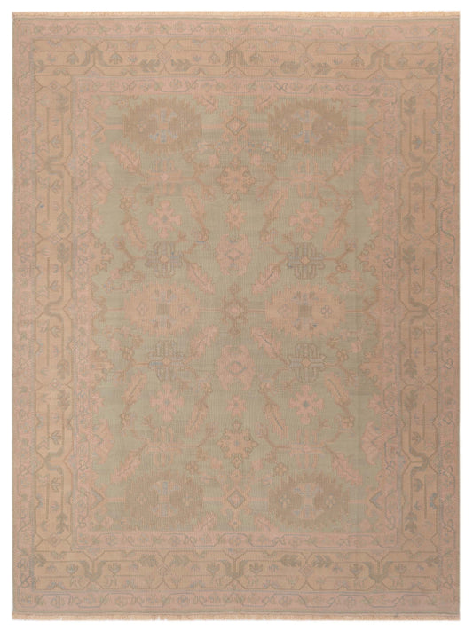 Pasha Transilvanian Kilim  Green Cream Traditional