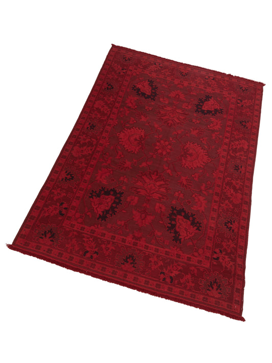 Vintage Red 6.8x10.1 Hand Knotted Rug