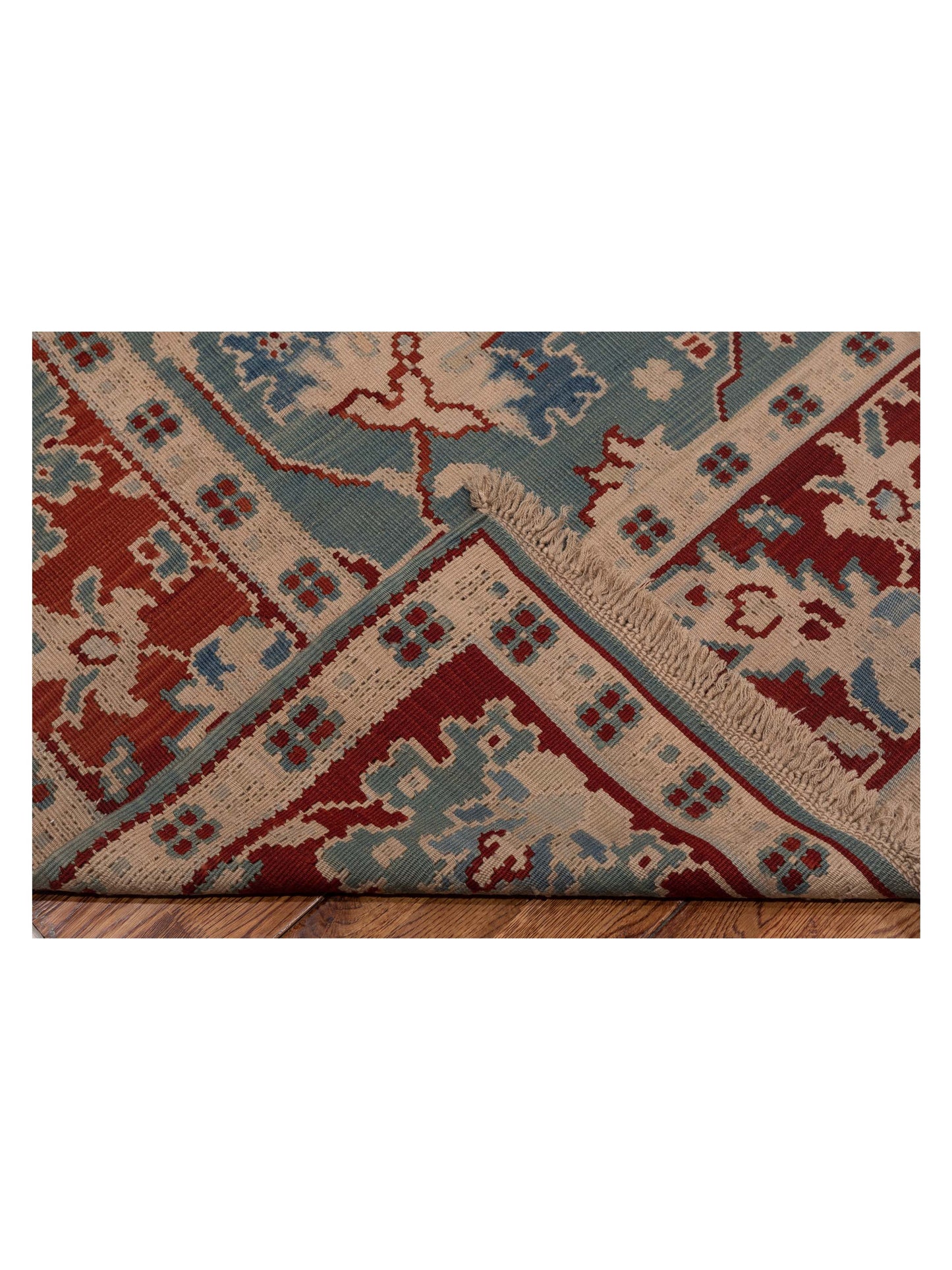 Kilvana Blue Red 6.7x9.10 Hand Woven Rug