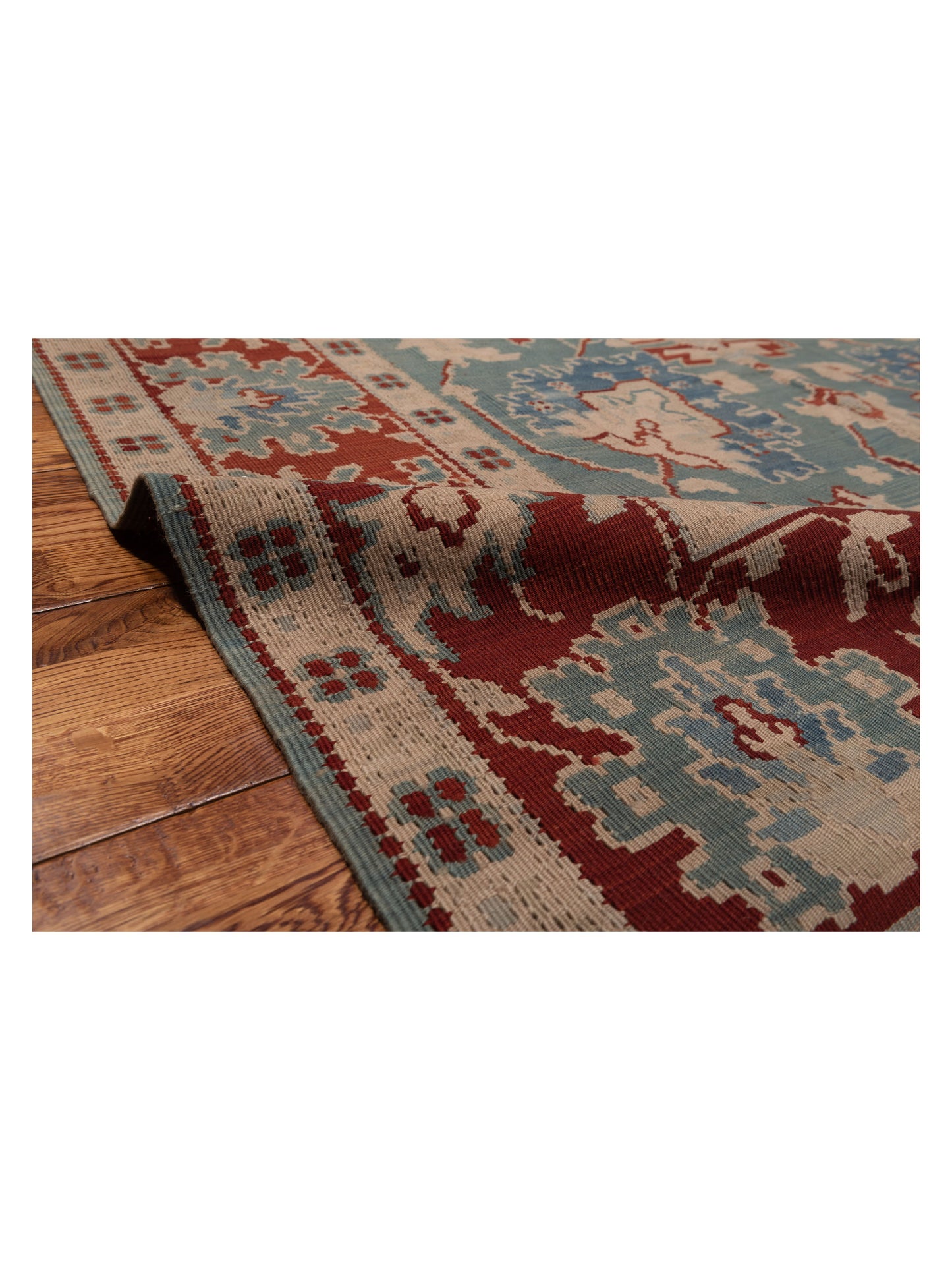 Kilvana Blue Red 6.7x9.10 Hand Woven Rug