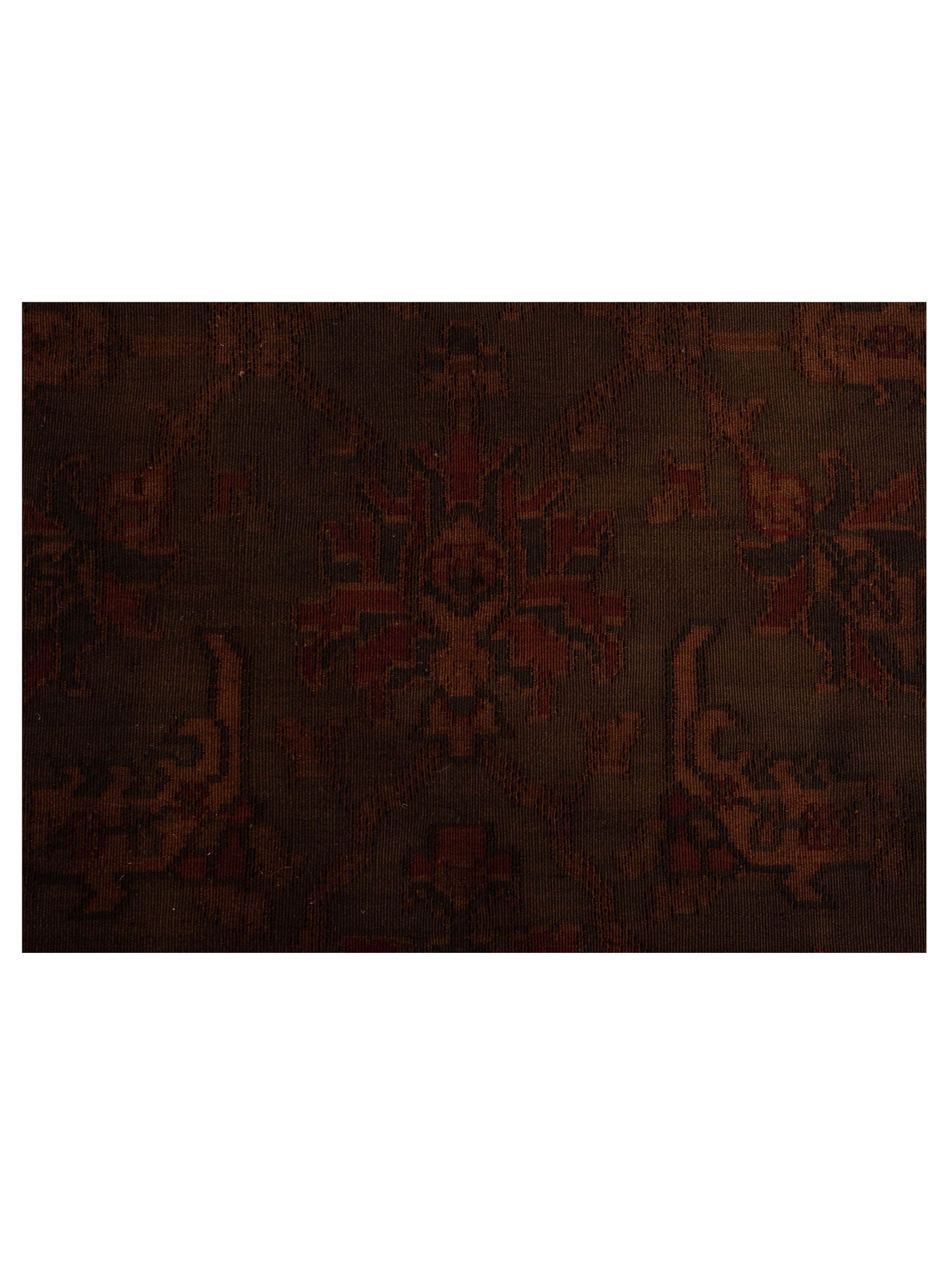 Vintage Dark Brown 6.7x8.6 Hand Knotted Rug