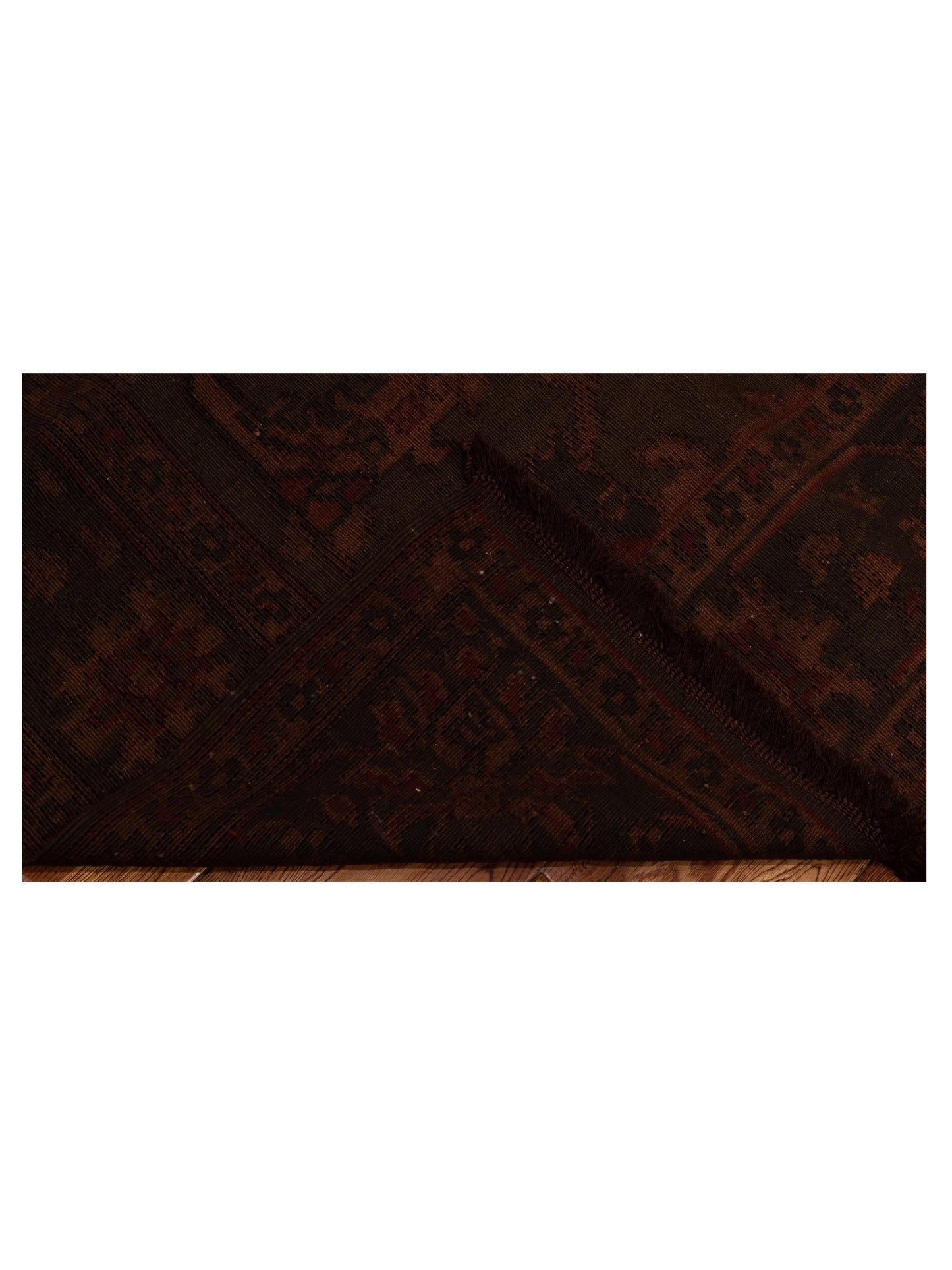Vintage Dark Brown 6.7x8.6 Hand Knotted Rug