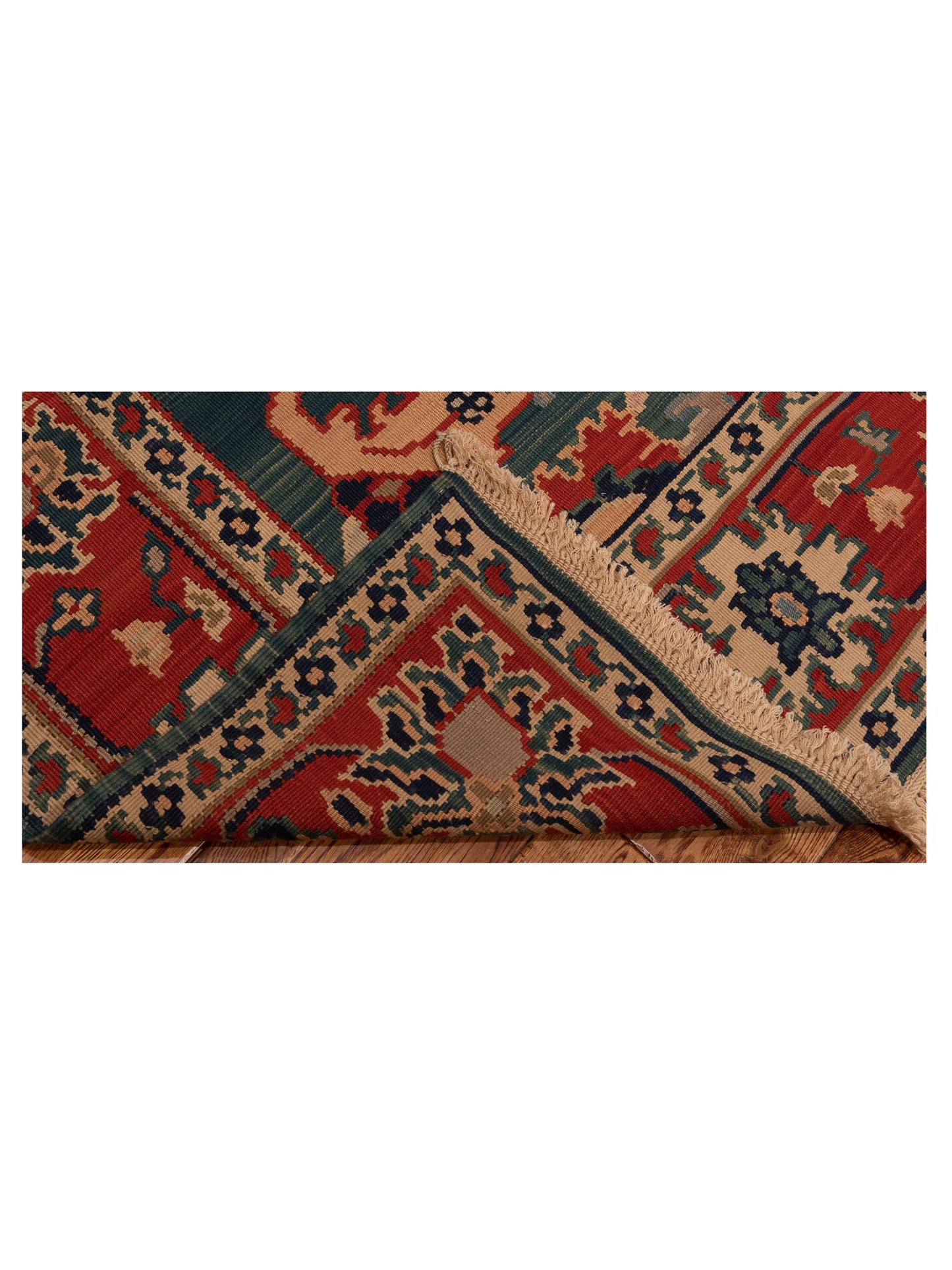Kilvana Blue Red 6.7x7.2 Hand Woven Rug