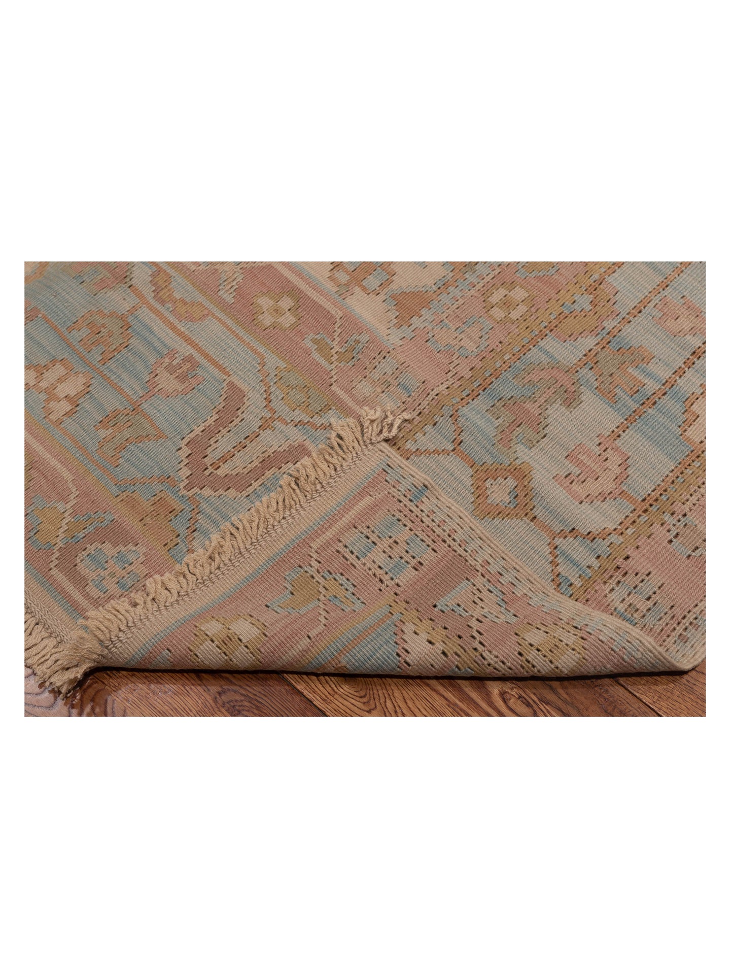 Kilvana Beige Blue 8.2x10.2 Hand Woven Rug