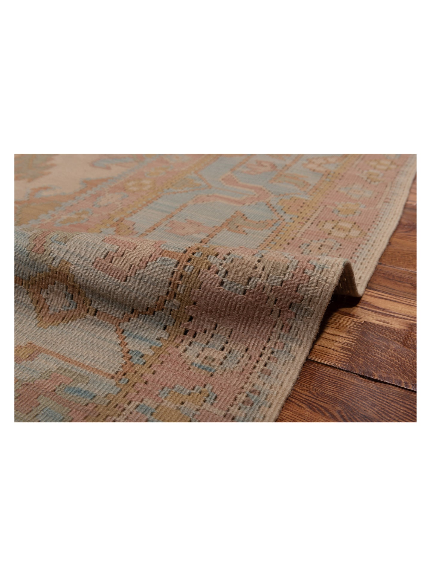 Kilvana Beige Blue 8.2x10.2 Hand Woven Rug