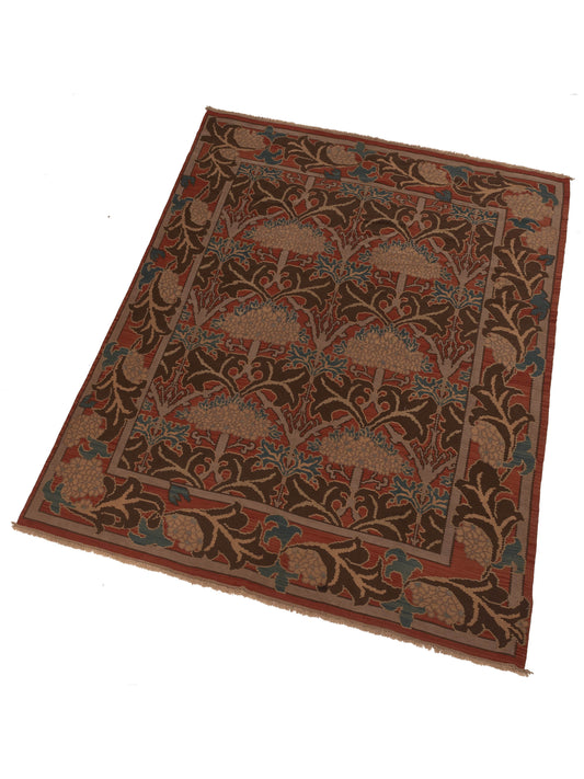 Kilvana Brown Rust 8.2x9.11 Hand Woven Rug